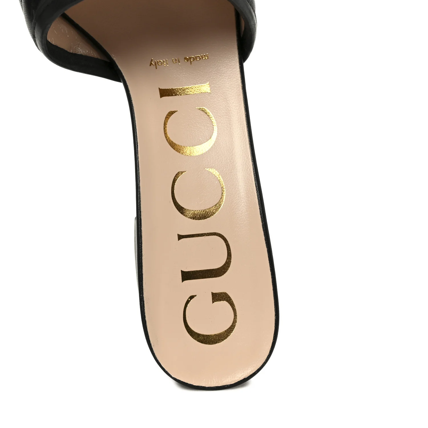 Nappa Matelasse GG Marmont 55mm Slide Sandals 37 Black - Image 7