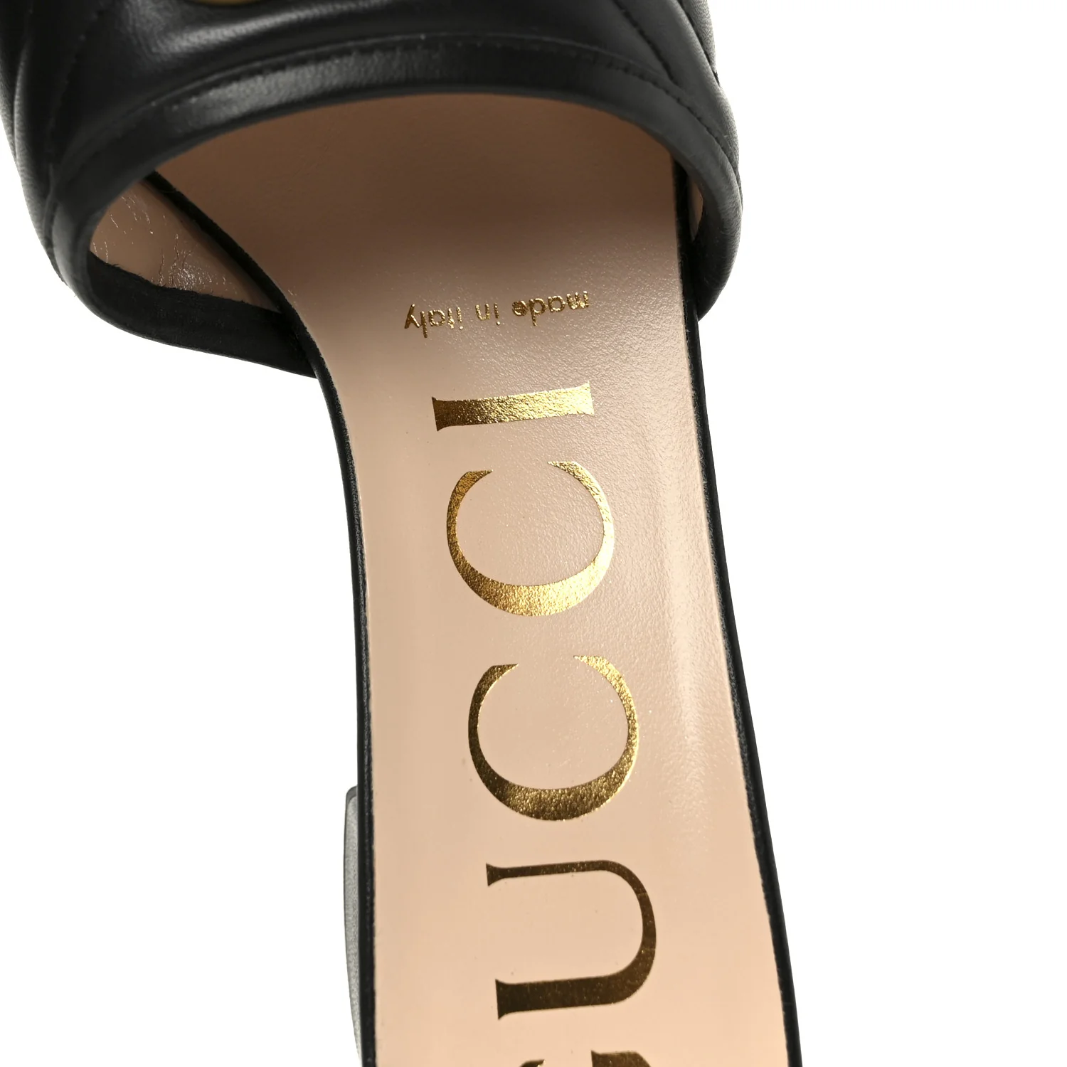 Nappa Matelasse GG Marmont 55mm Slide Sandals 37 Black - Image 8