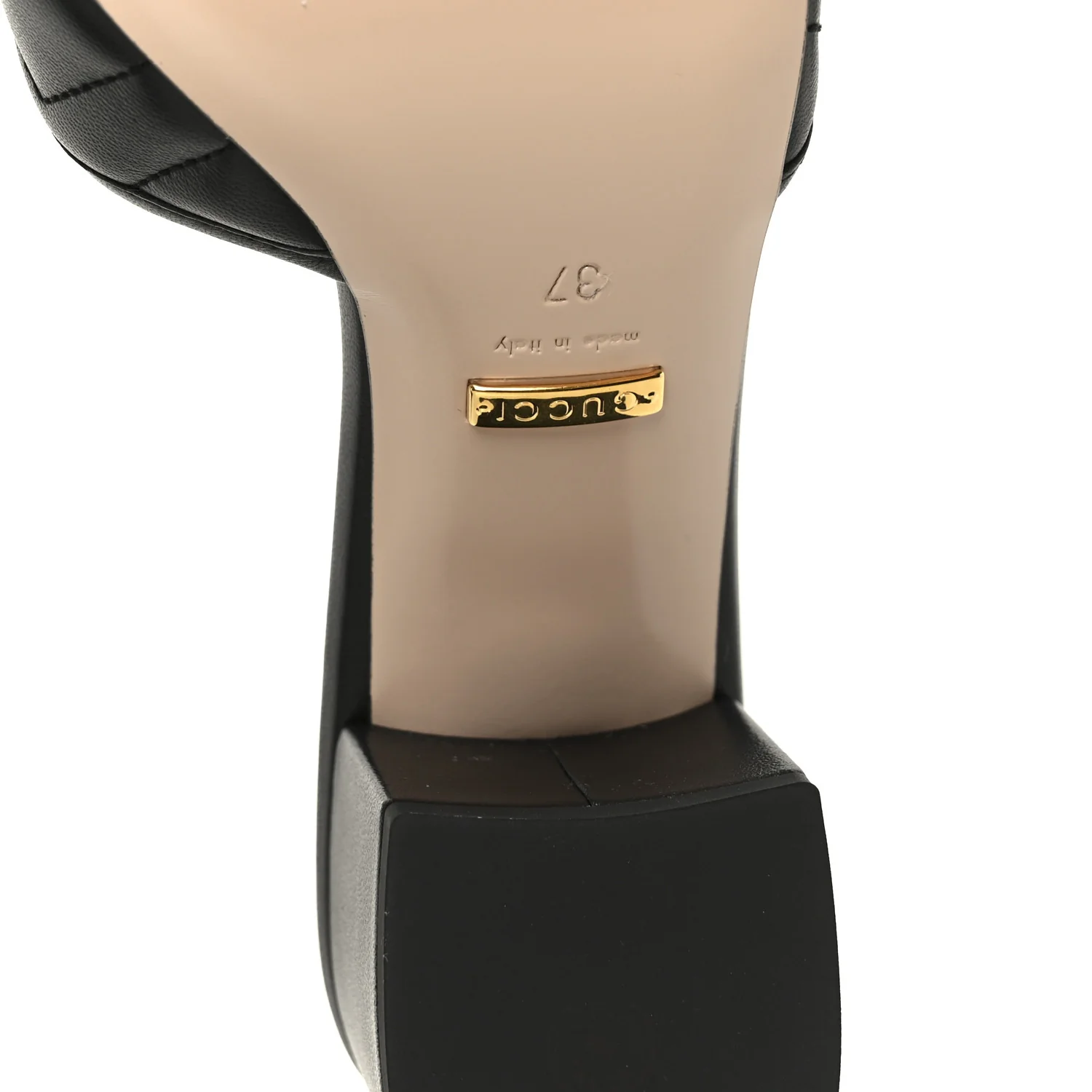 Nappa Matelasse GG Marmont 55mm Slide Sandals 37 Black - Image 9