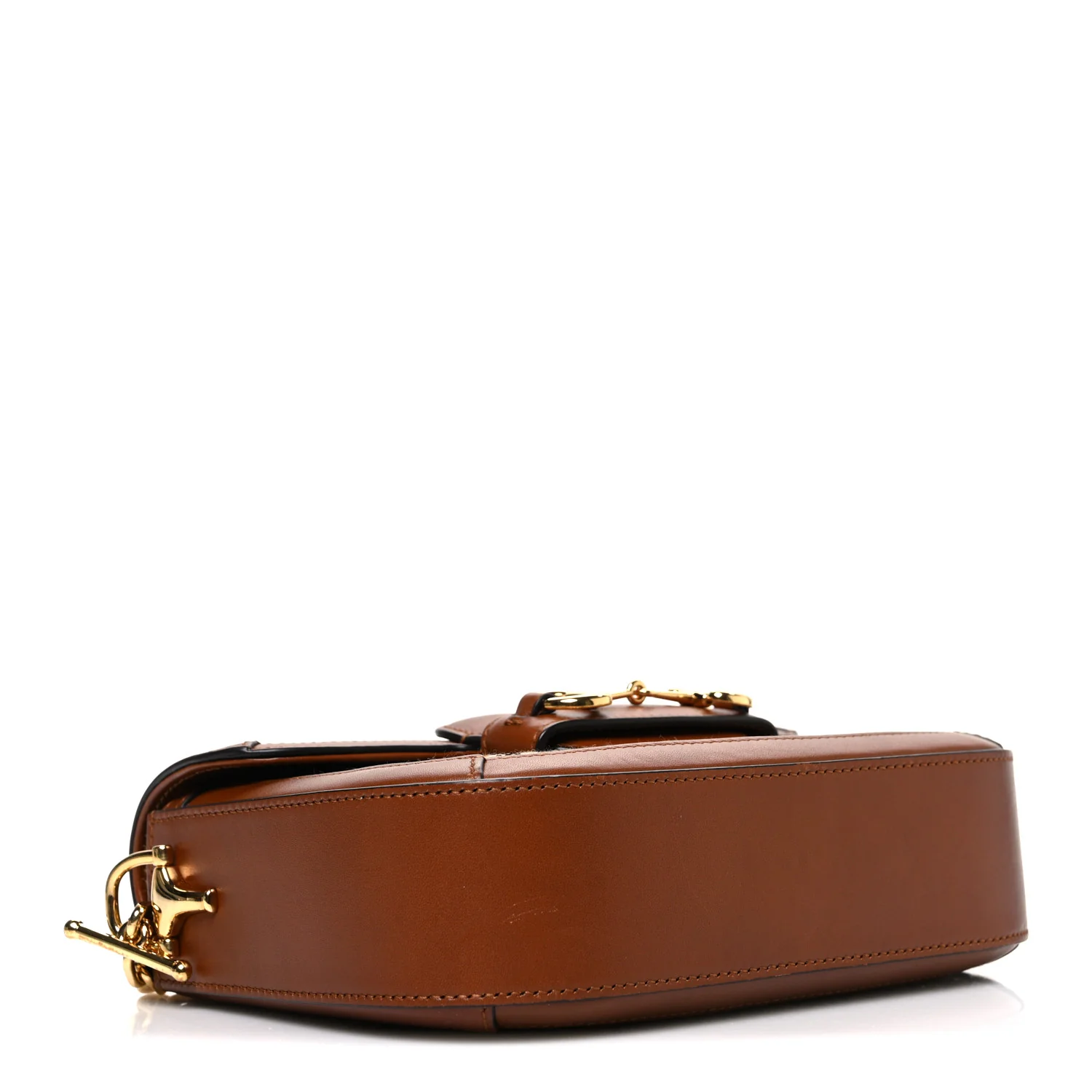 New Canvas Charisma Calfskin Crystal GG Monogram Mini Horsebit 1955 Shoulder Bag Camel Ebony - Image 4