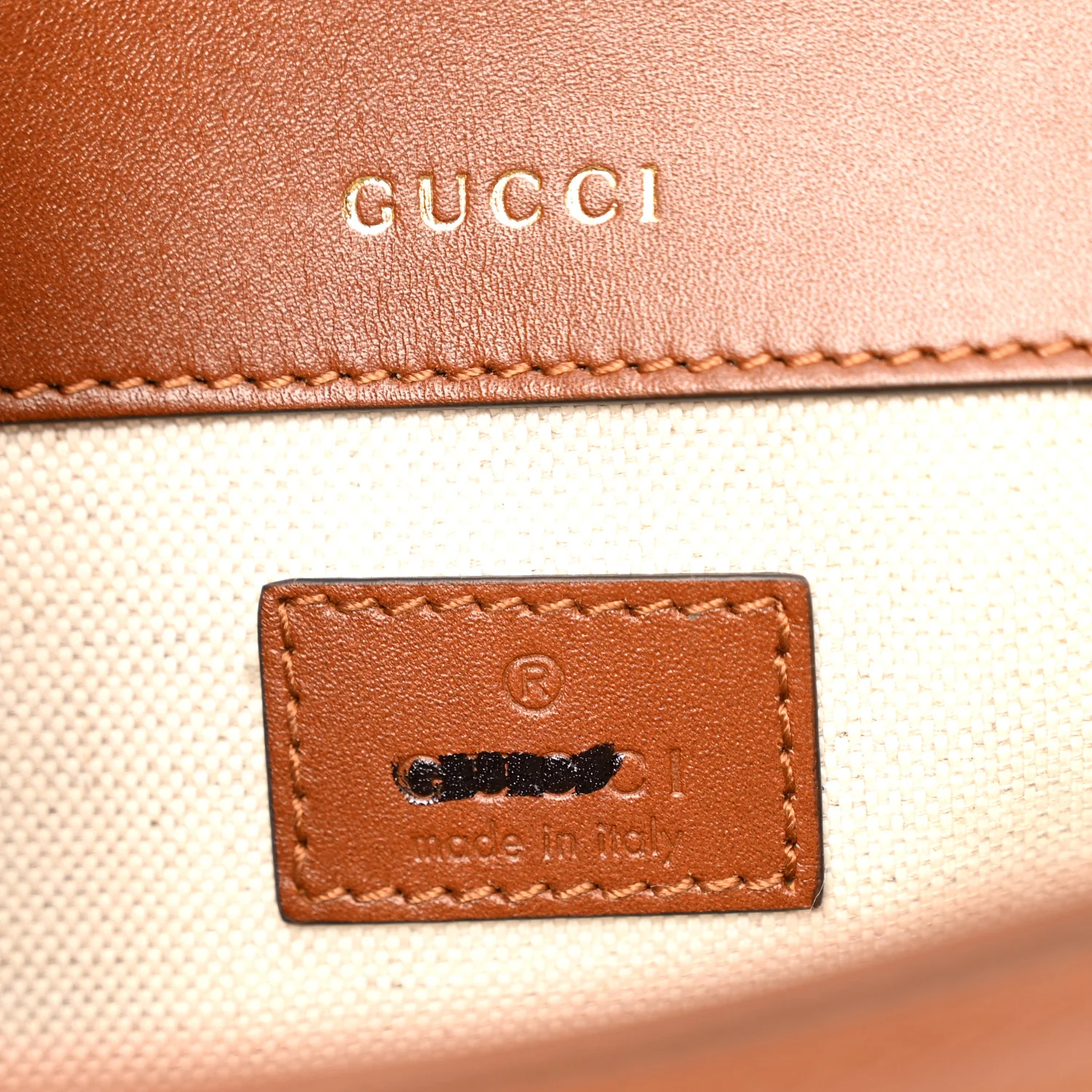 New Canvas Charisma Calfskin Crystal GG Monogram Mini Horsebit 1955 Shoulder Bag Camel Ebony - Image 6