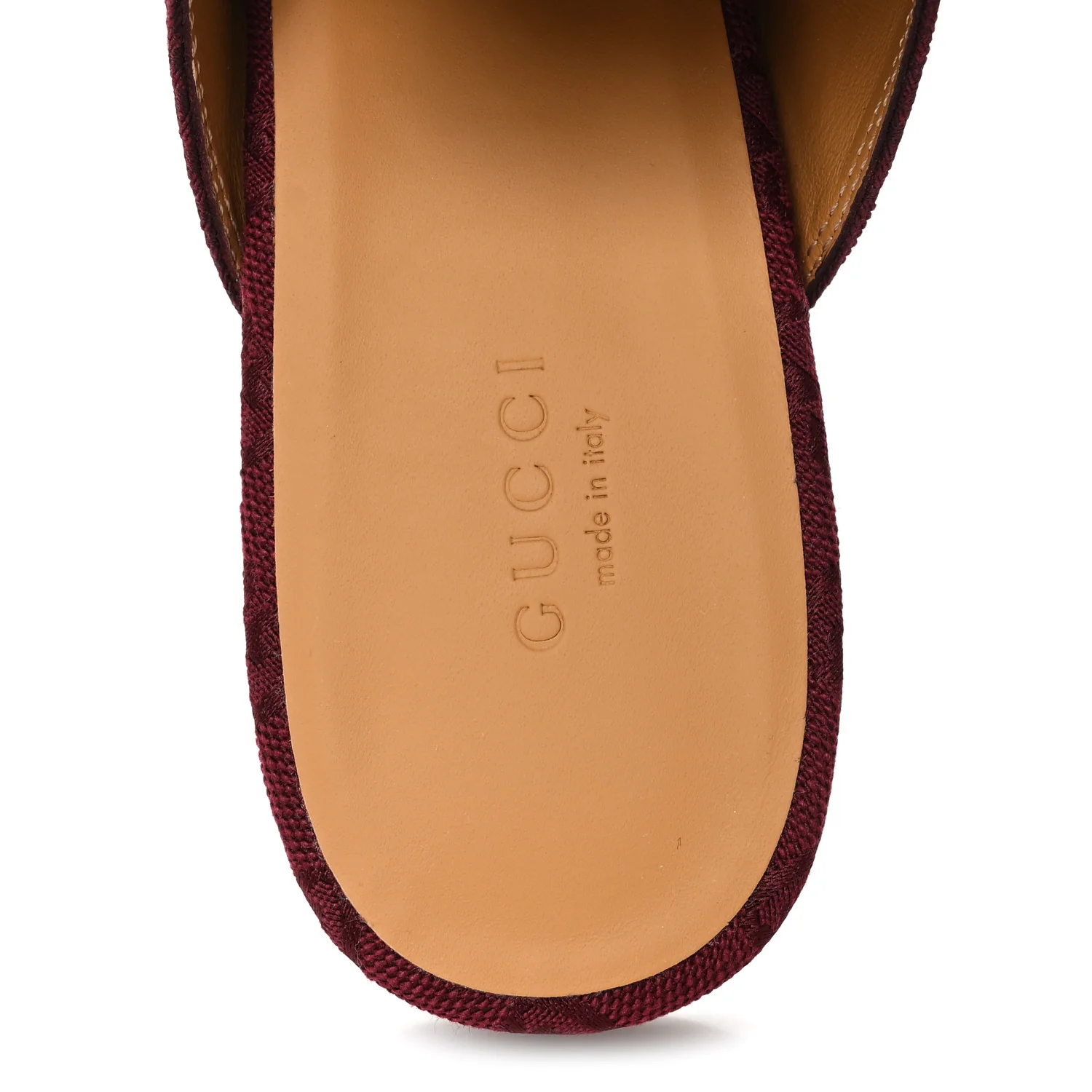 New Canvas GG Monogram Malaga Kid Womens Princetown Slippers 40 Rosso Ancora - Image 6
