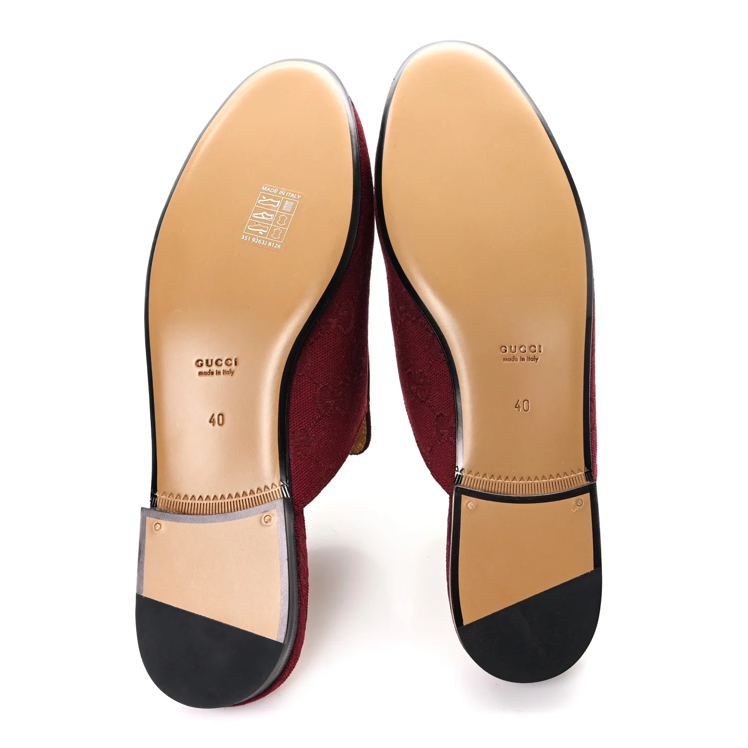 New Canvas GG Monogram Malaga Kid Womens Princetown Slippers 40 Rosso Ancora - Image 7