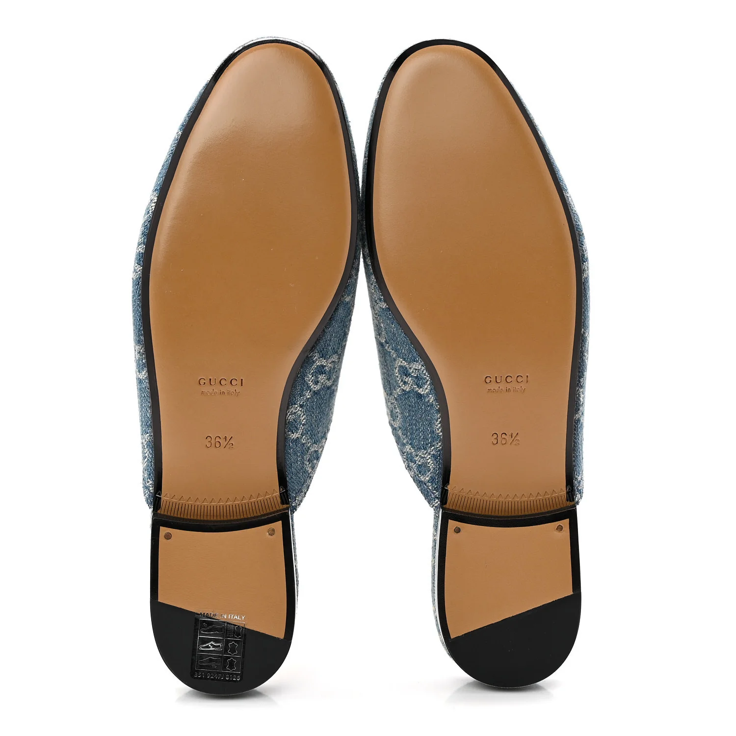 New Denim GG Malaga Kid Womens Princetown Slippers 36.5 Light Blue Royale - Image 6