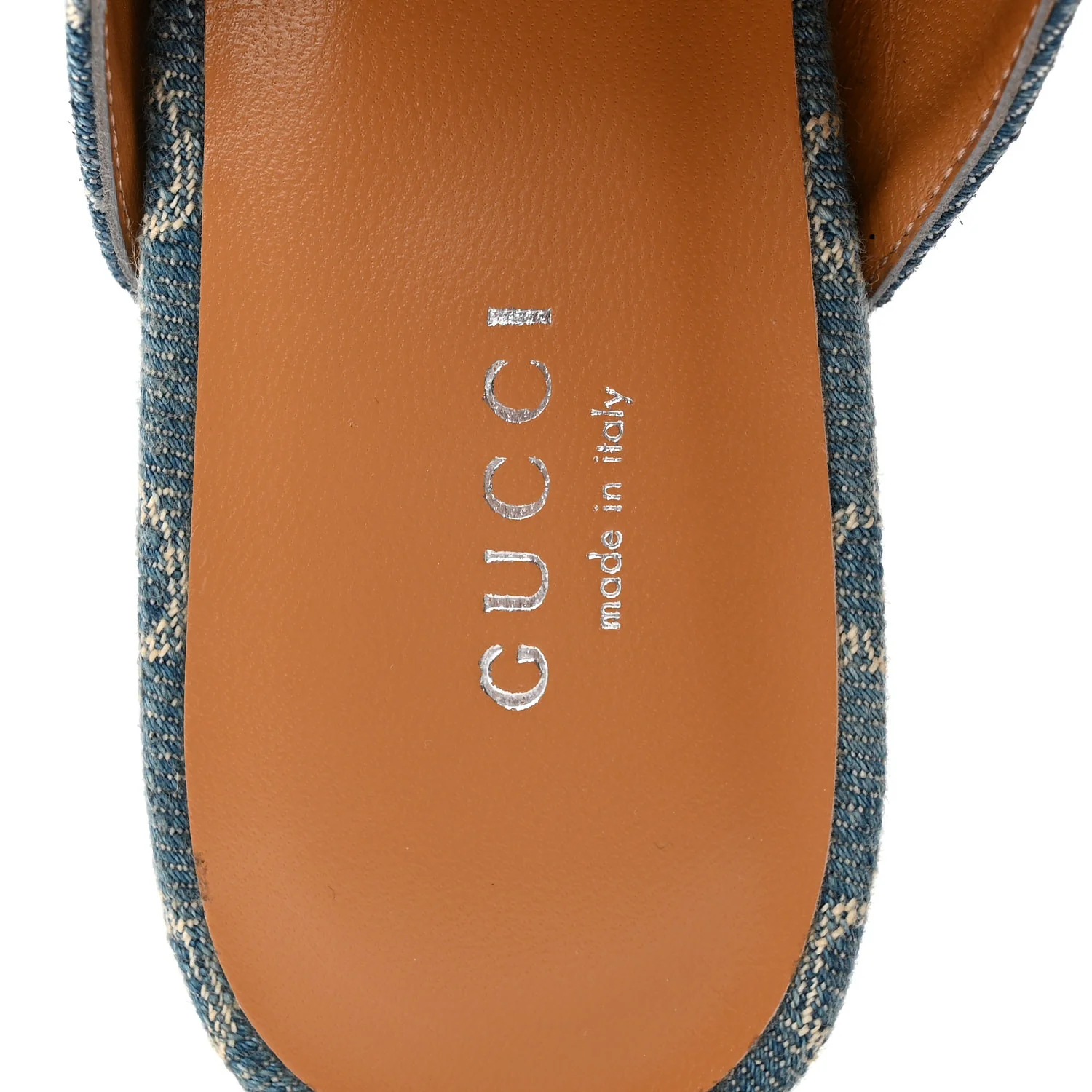 New Denim GG Malaga Kid Womens Princetown Slippers 36.5 Light Blue Royale - Image 8