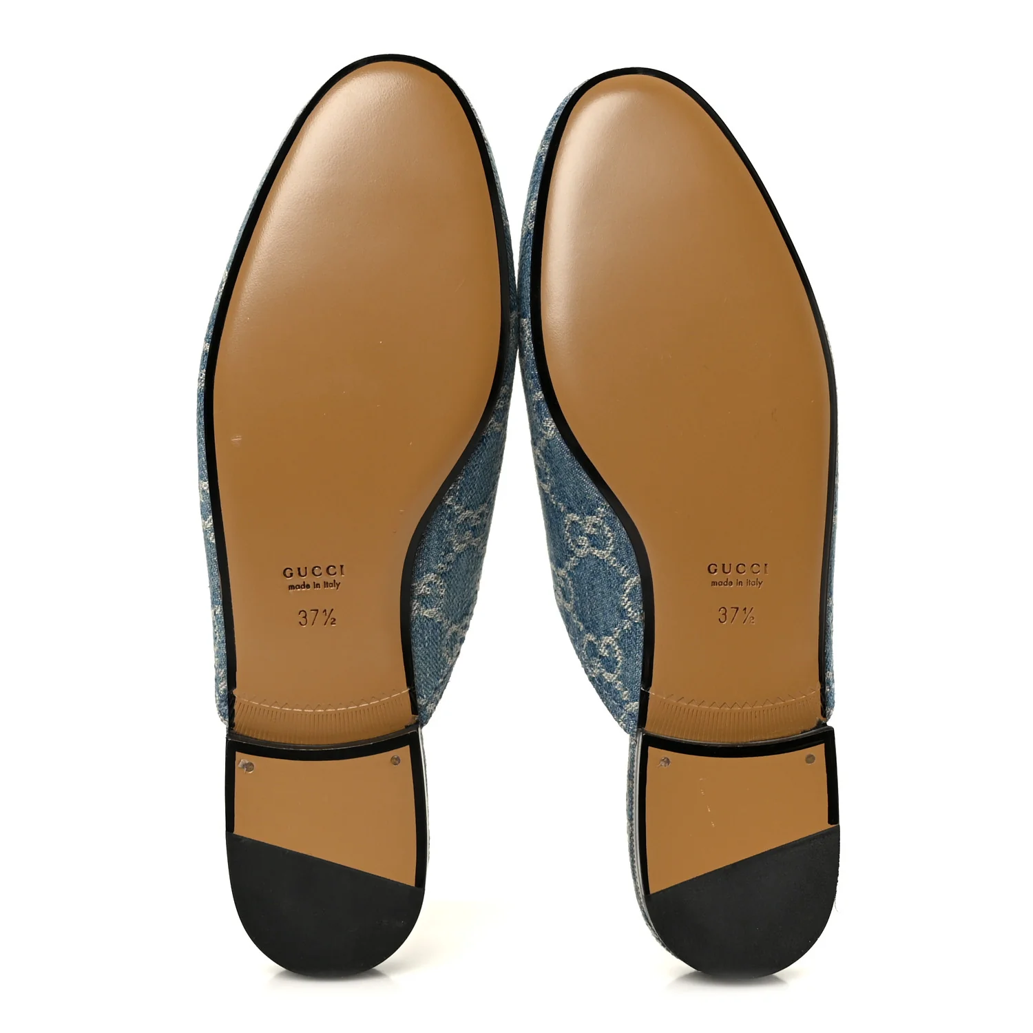 New Denim GG Malaga Kid Womens Princetown Slippers 37.5 Light Blue Royale - Image 6