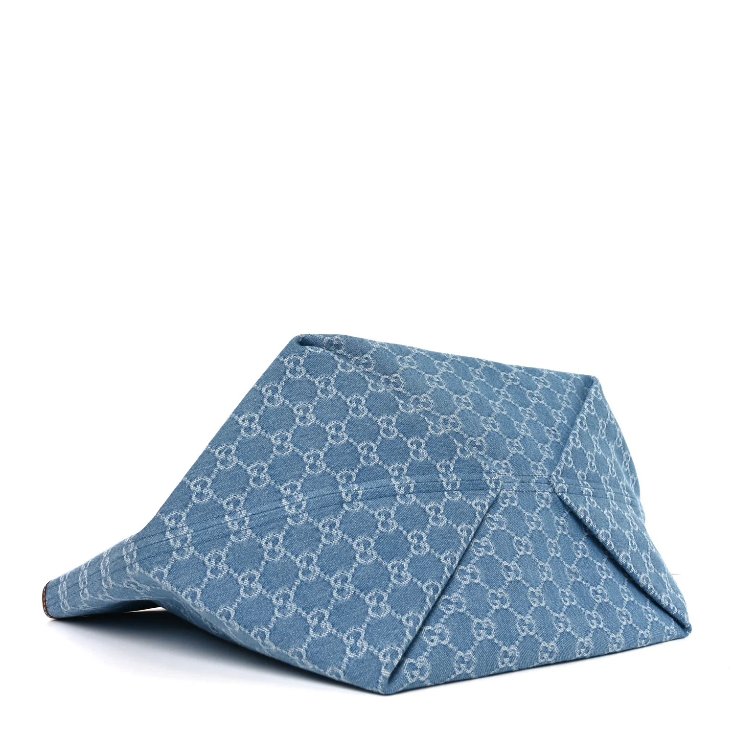 New Denim GG Monogram Calfskin Large Totissima Tote Light Blue - Image 5
