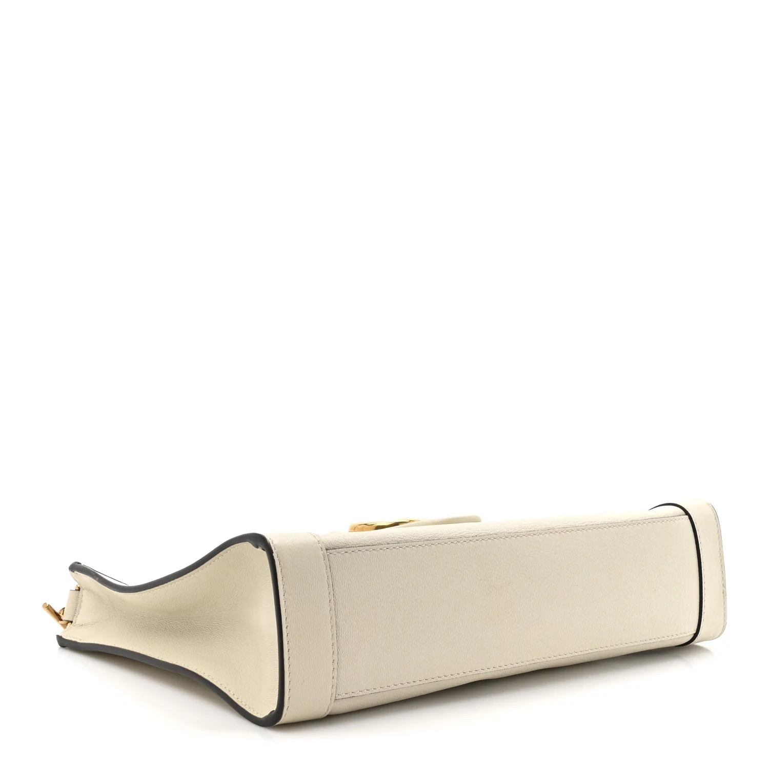 New Sakai Calfskin Lux Dahlia Chain Shoulder Bag Mystic White - Image 4