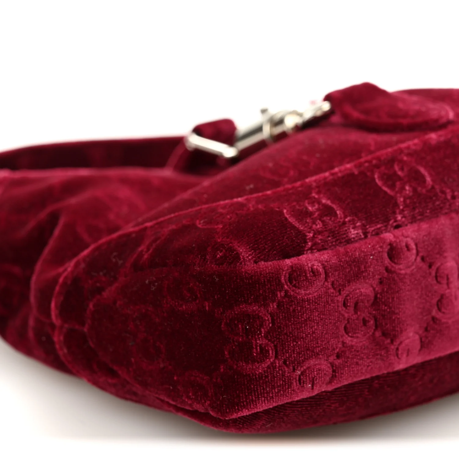New Velvet Ashmir GG Monogram Small Jackie 1961 Hobo Red - Image 10