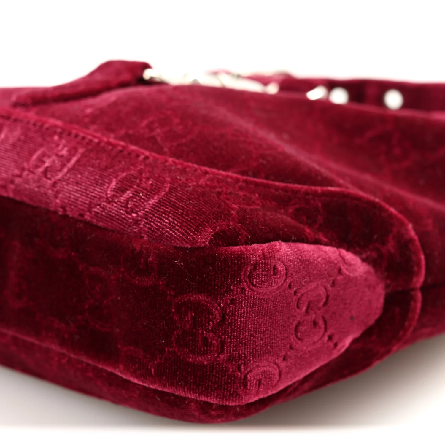 New Velvet Ashmir GG Monogram Small Jackie 1961 Hobo Red - Image 9