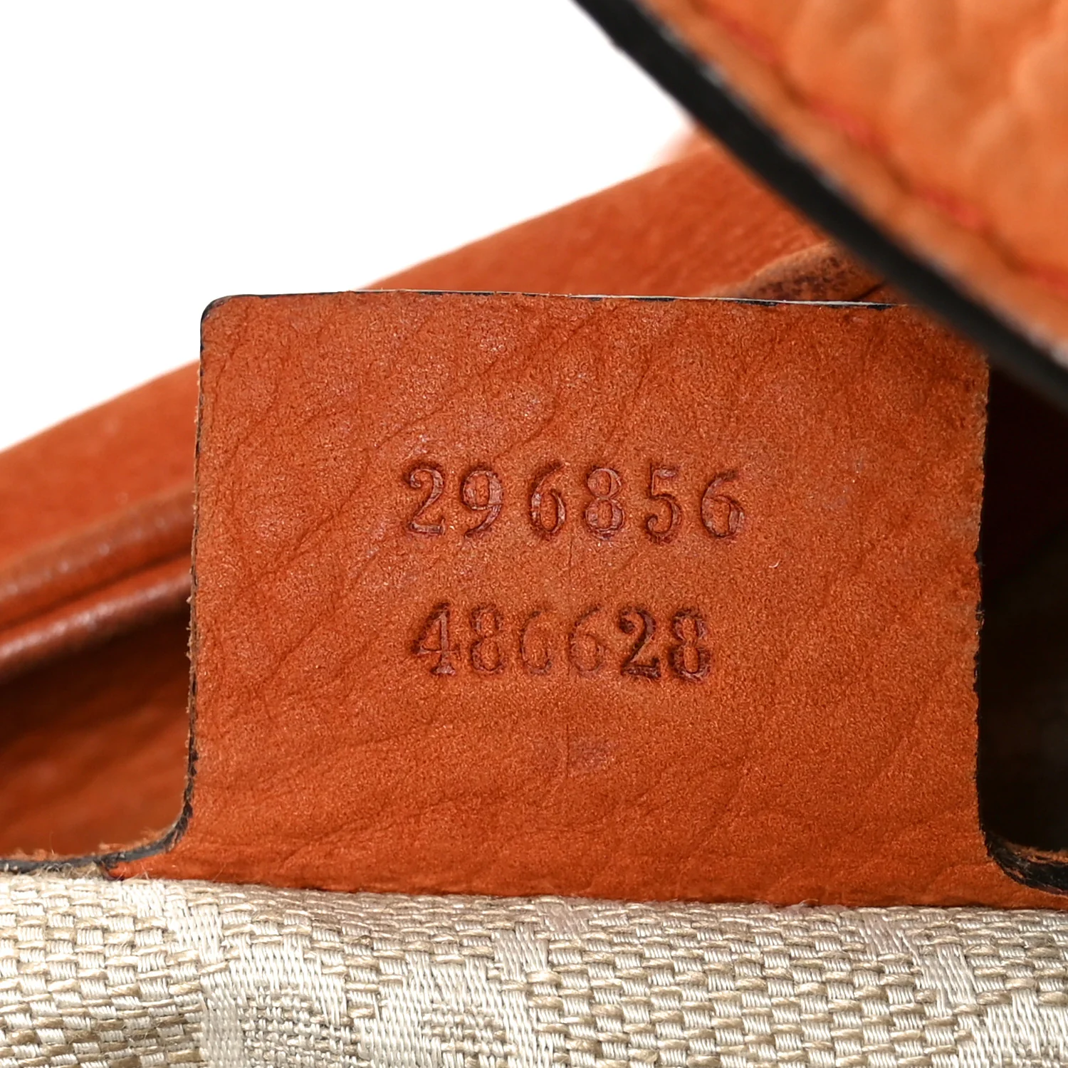 Nubuck Medium Soft Stirrup Shoulder Bag Orange - Image 6