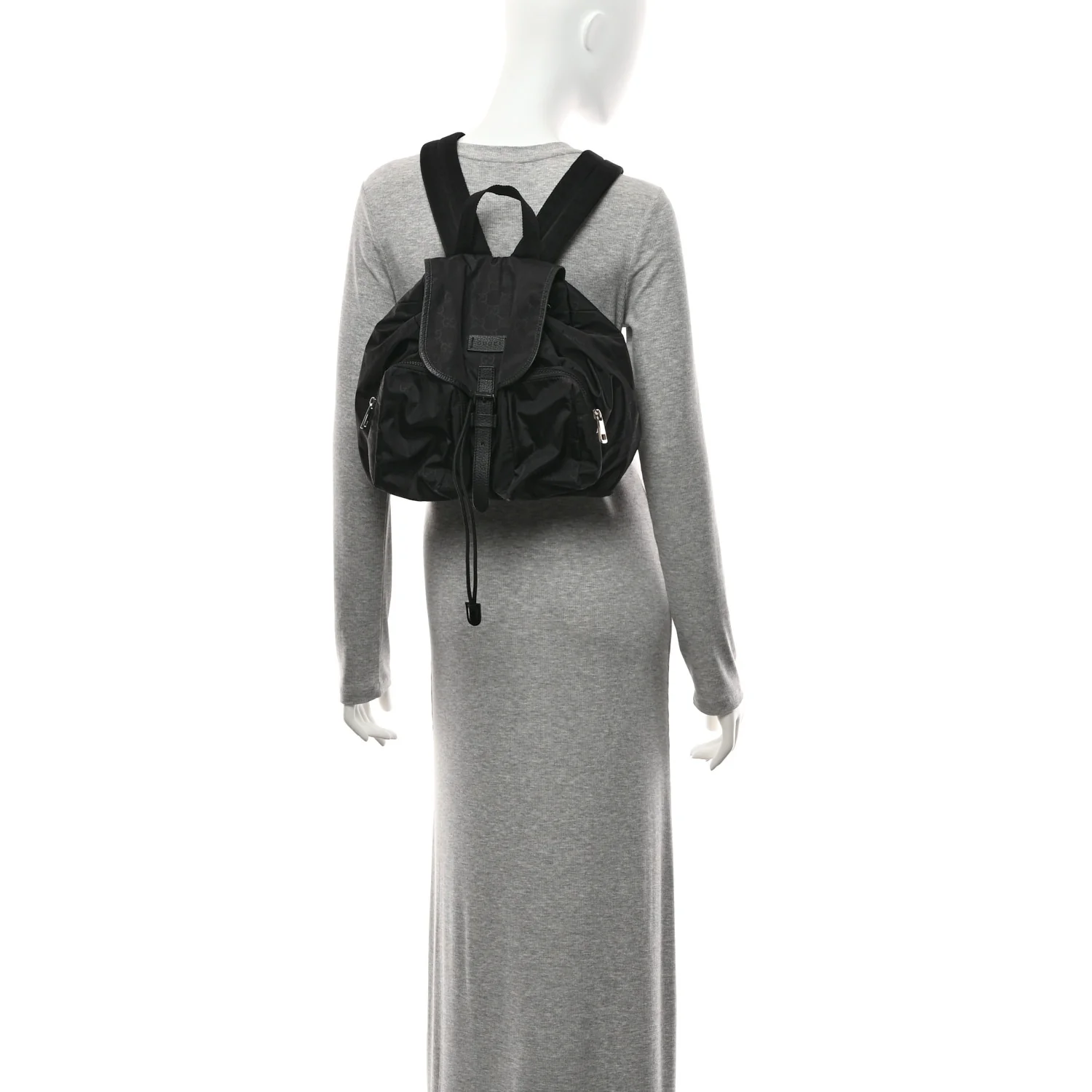 Nylon Monogram Medium Light Single Buckle Backpack Black - Image 2