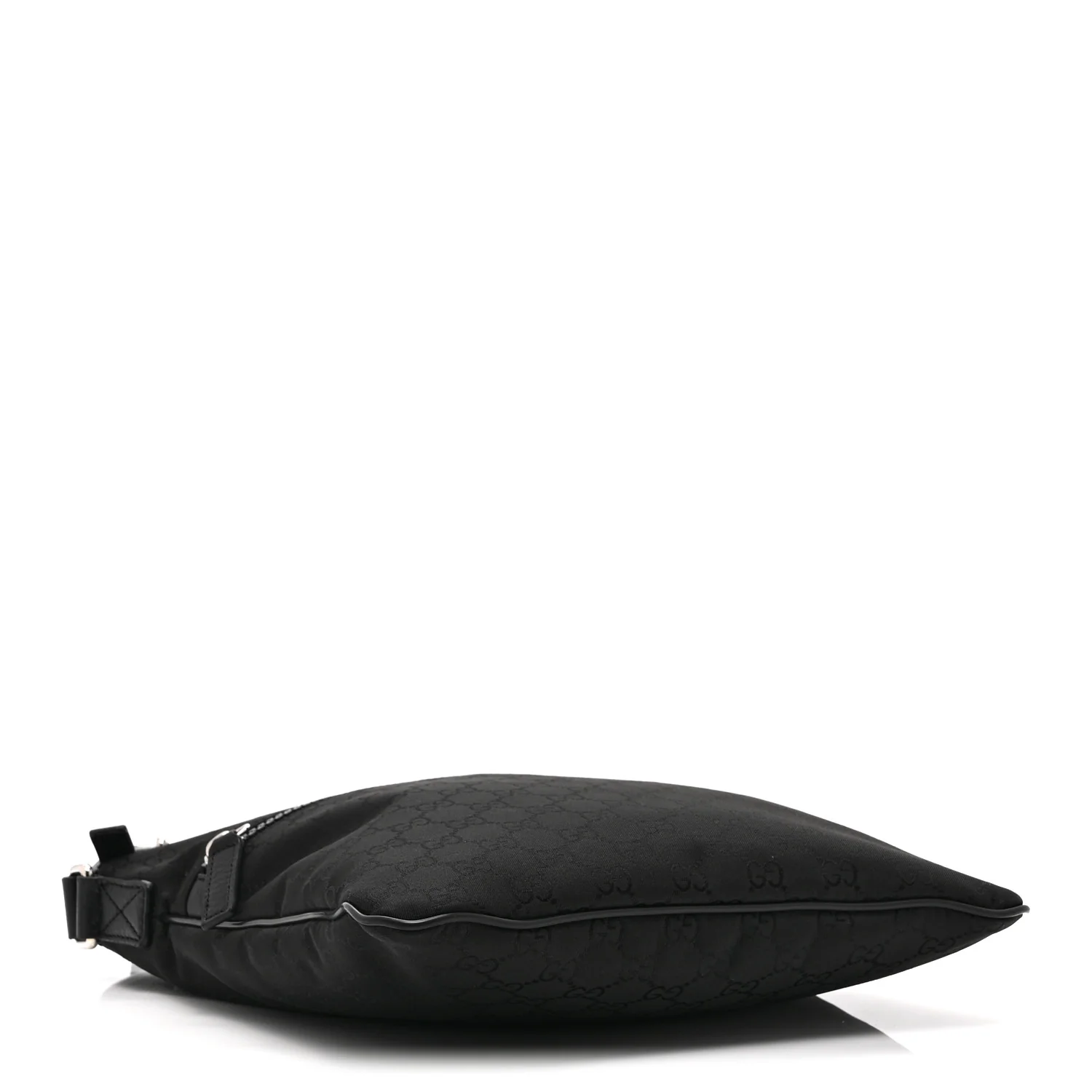 Nylon Monogram Small Flat Messenger Bag Black - Image 4