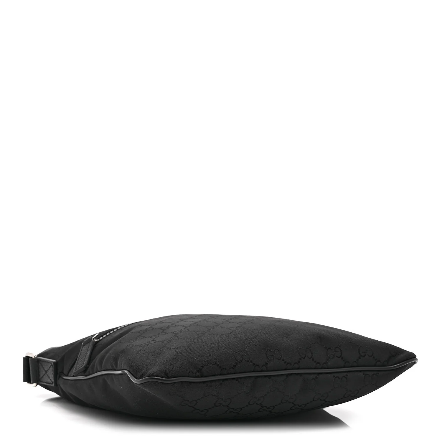Nylon Monogram Small Flat Messenger Bag Black - Image 4