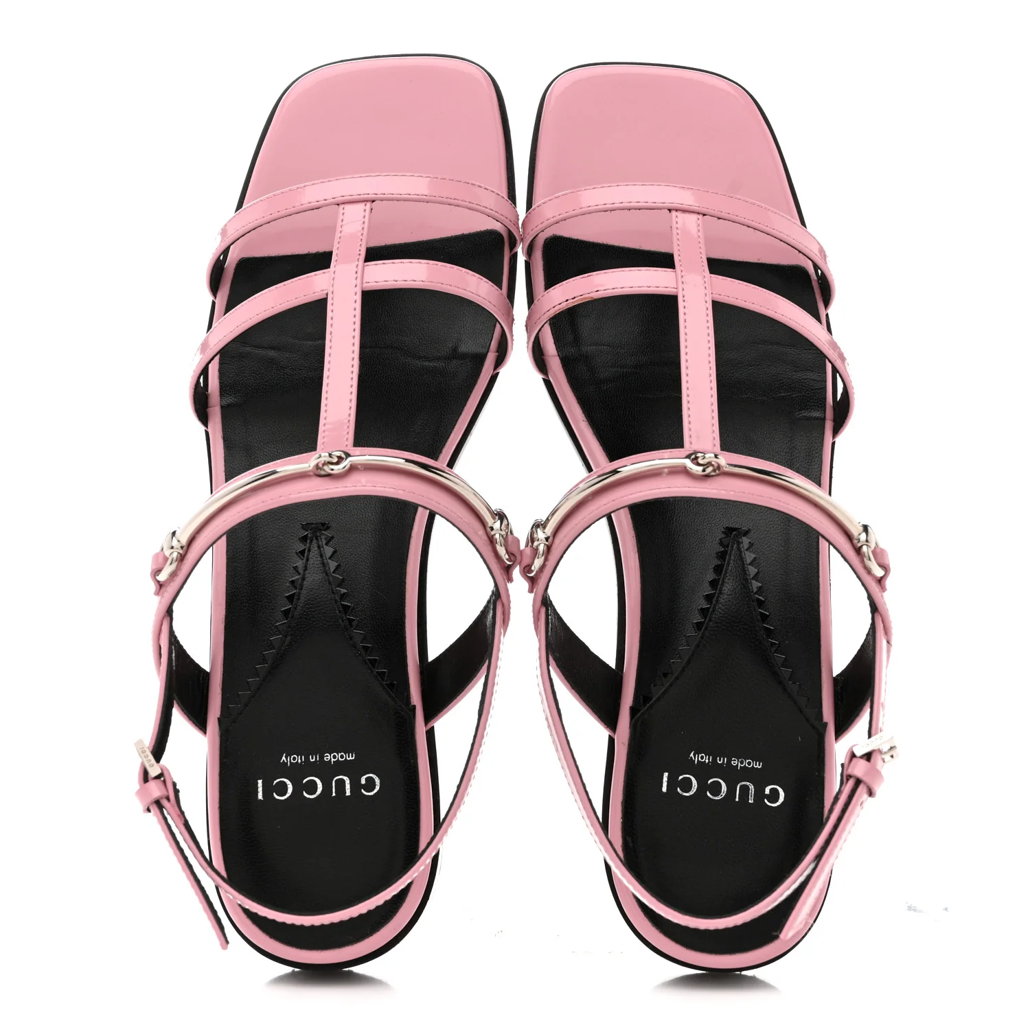 Patent Calfskin Horsebit Divine Slingback Sandals 36 Dolly Pink - Image 2
