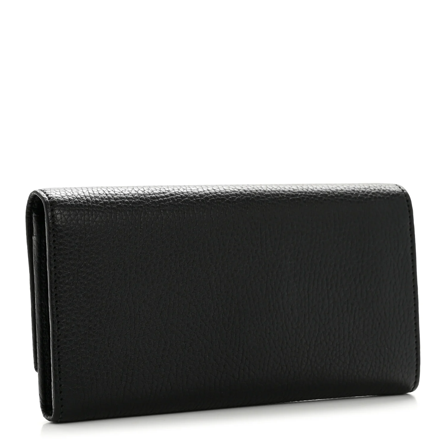 Pebbled Calfskin Large Soho Continental Wallet Black - Image 3