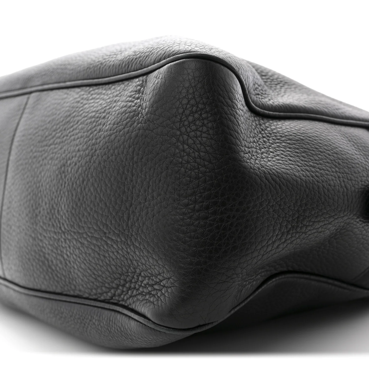 Pebbled Calfskin Medium Soho Bowler Black - Image 10