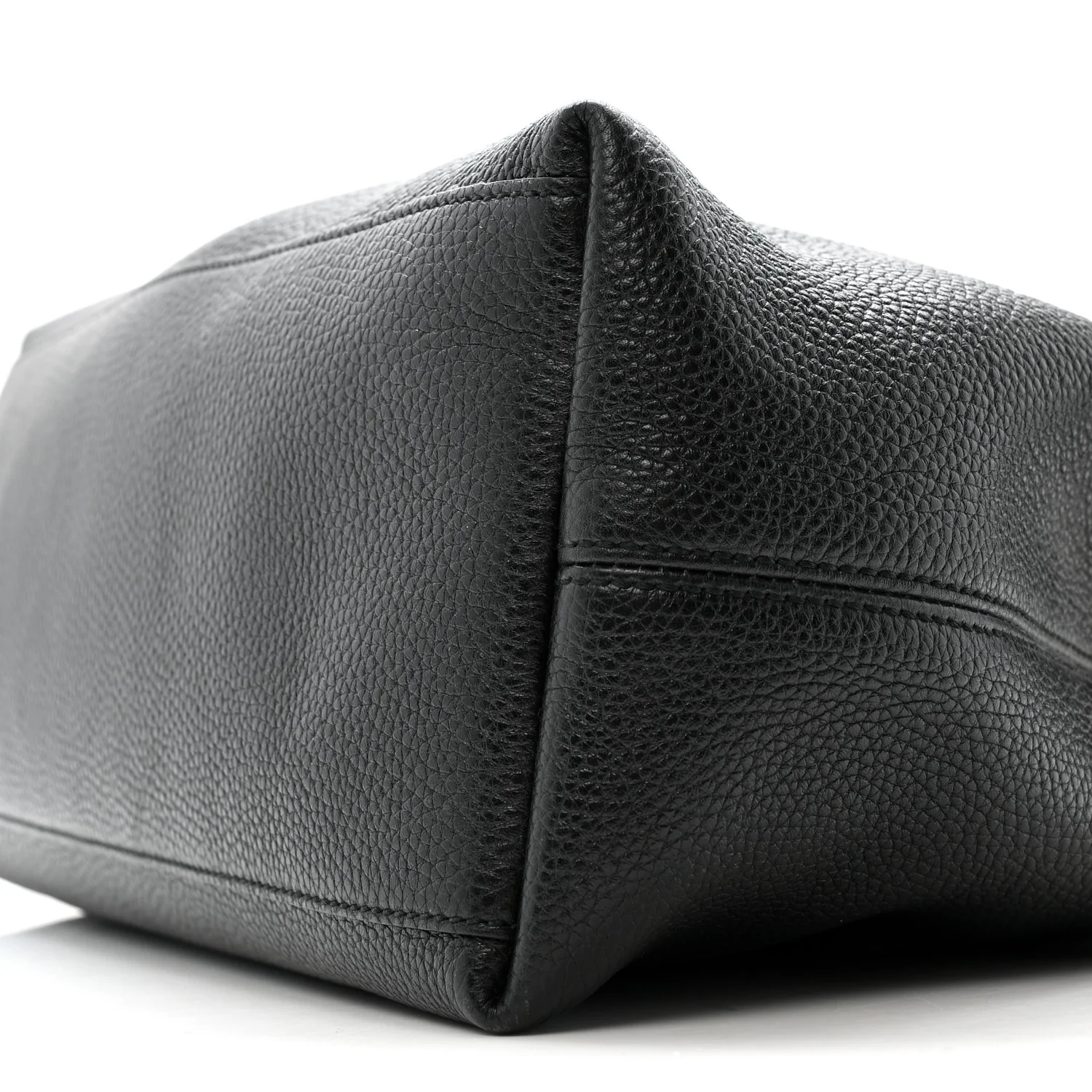 Pebbled Calfskin Medium Soho Chain Shoulder Bag Black - Image 10