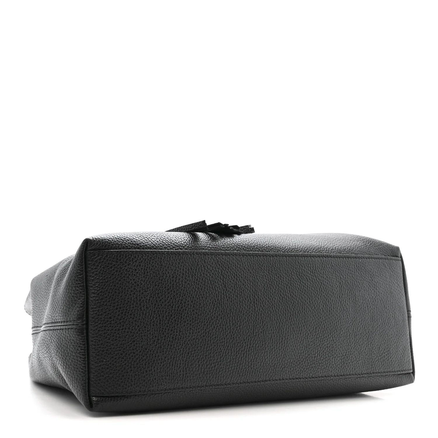 Pebbled Calfskin Medium Soho Chain Shoulder Bag Black - Image 4