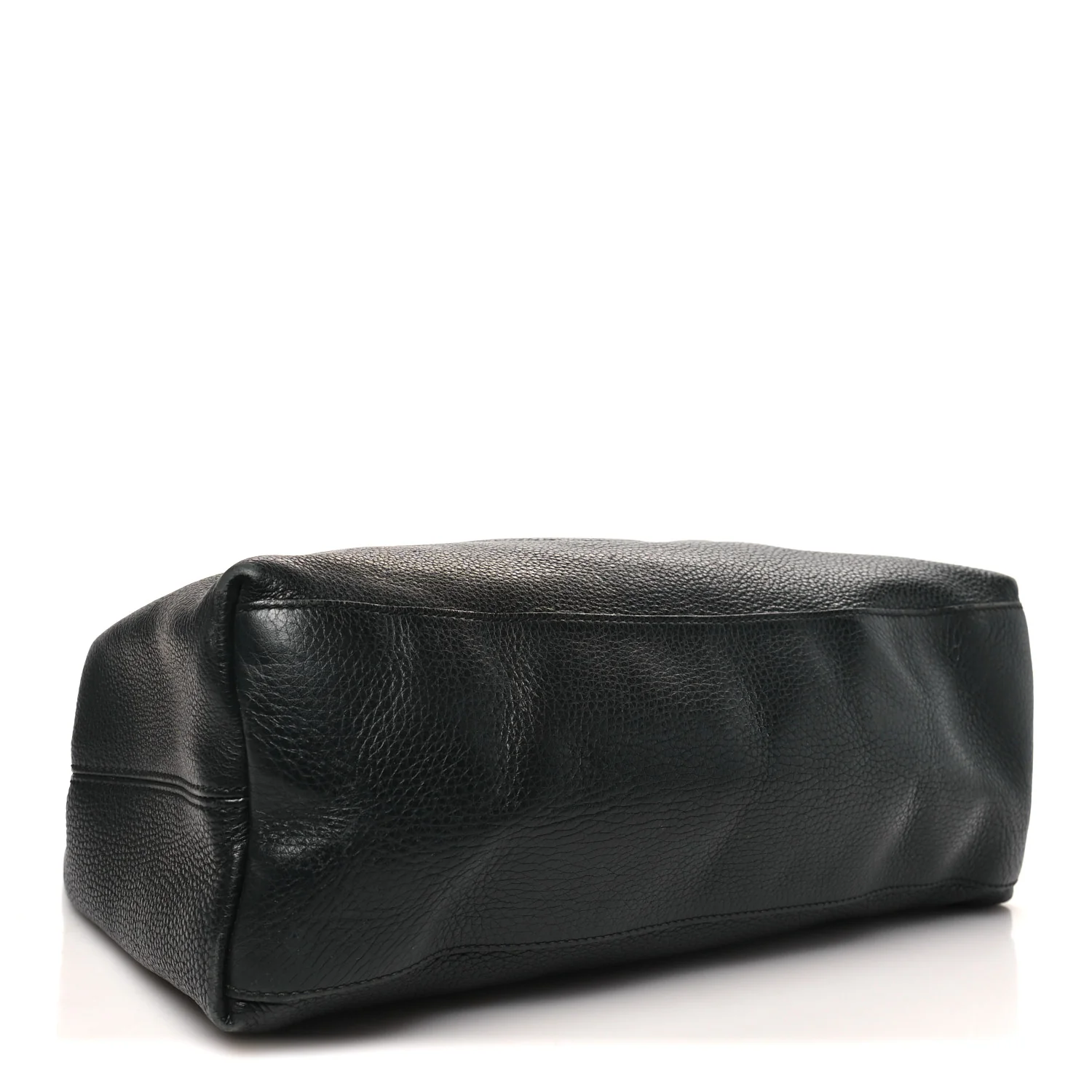 Pebbled Calfskin Medium Soho Chain Shoulder Bag Black - Image 4