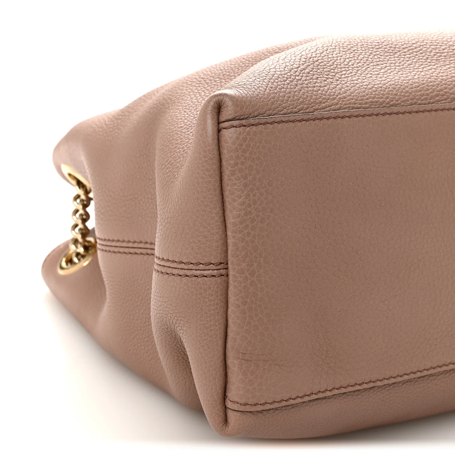 Pebbled Calfskin Medium Soho Chain Shoulder Bag Camelia - Image 16
