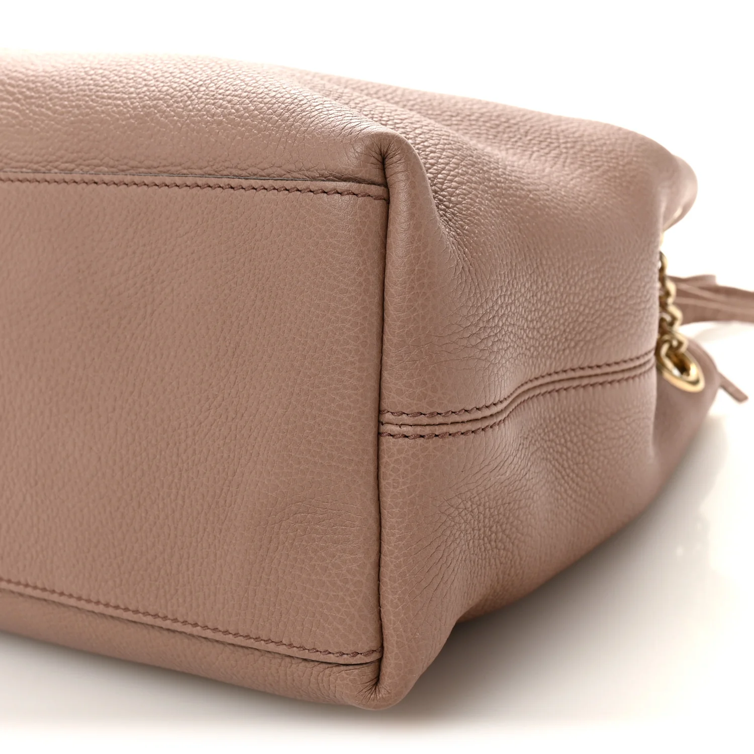 Pebbled Calfskin Medium Soho Chain Shoulder Bag Camelia - Image 19
