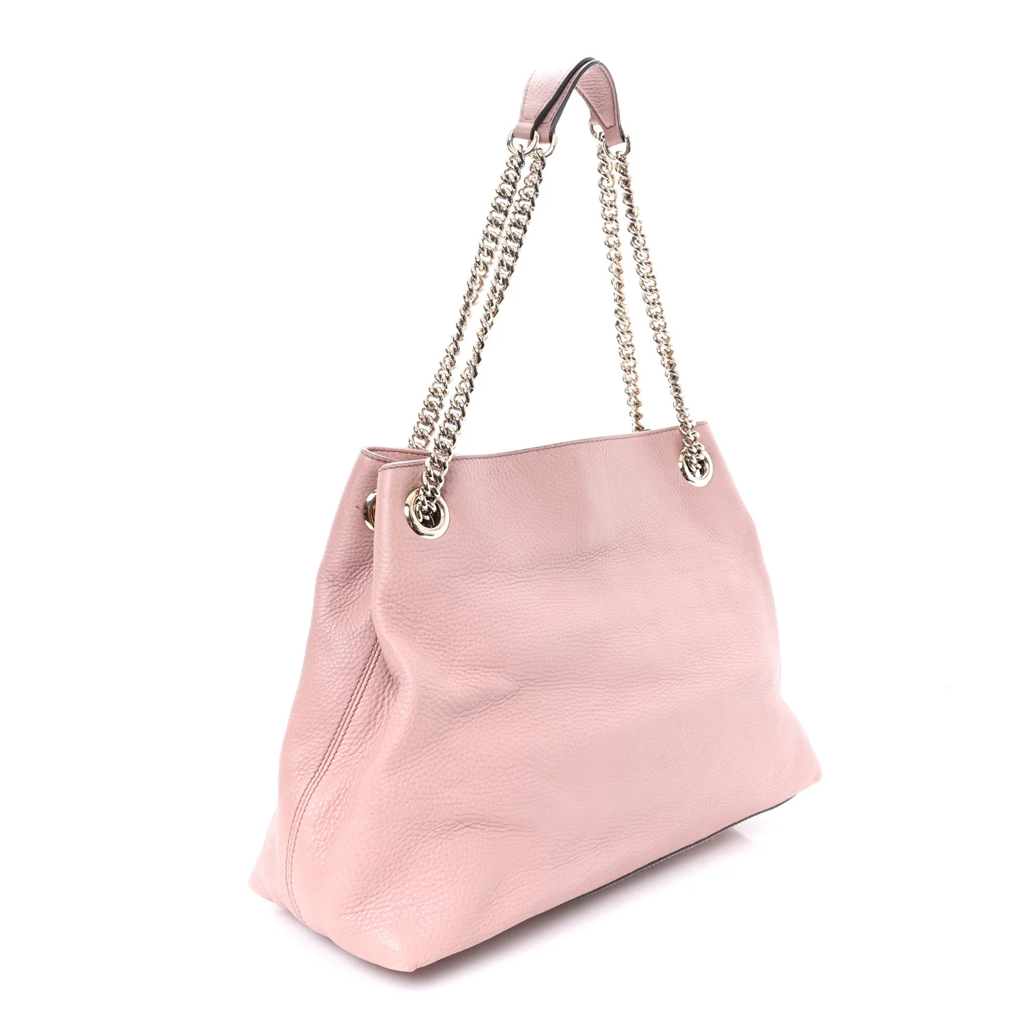 Pebbled Calfskin Medium Soho Chain Shoulder Bag Dark Cipria - Image 3