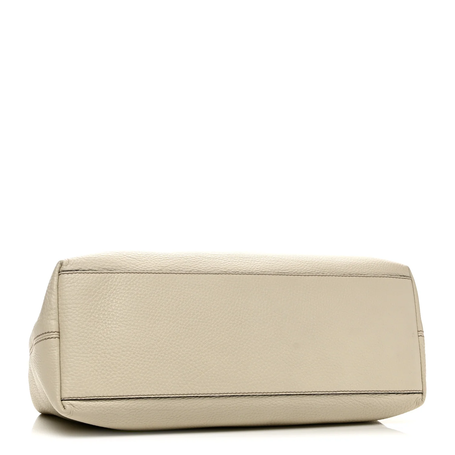 Pebbled Calfskin Medium Soho Chain Shoulder Bag Off White - Image 4