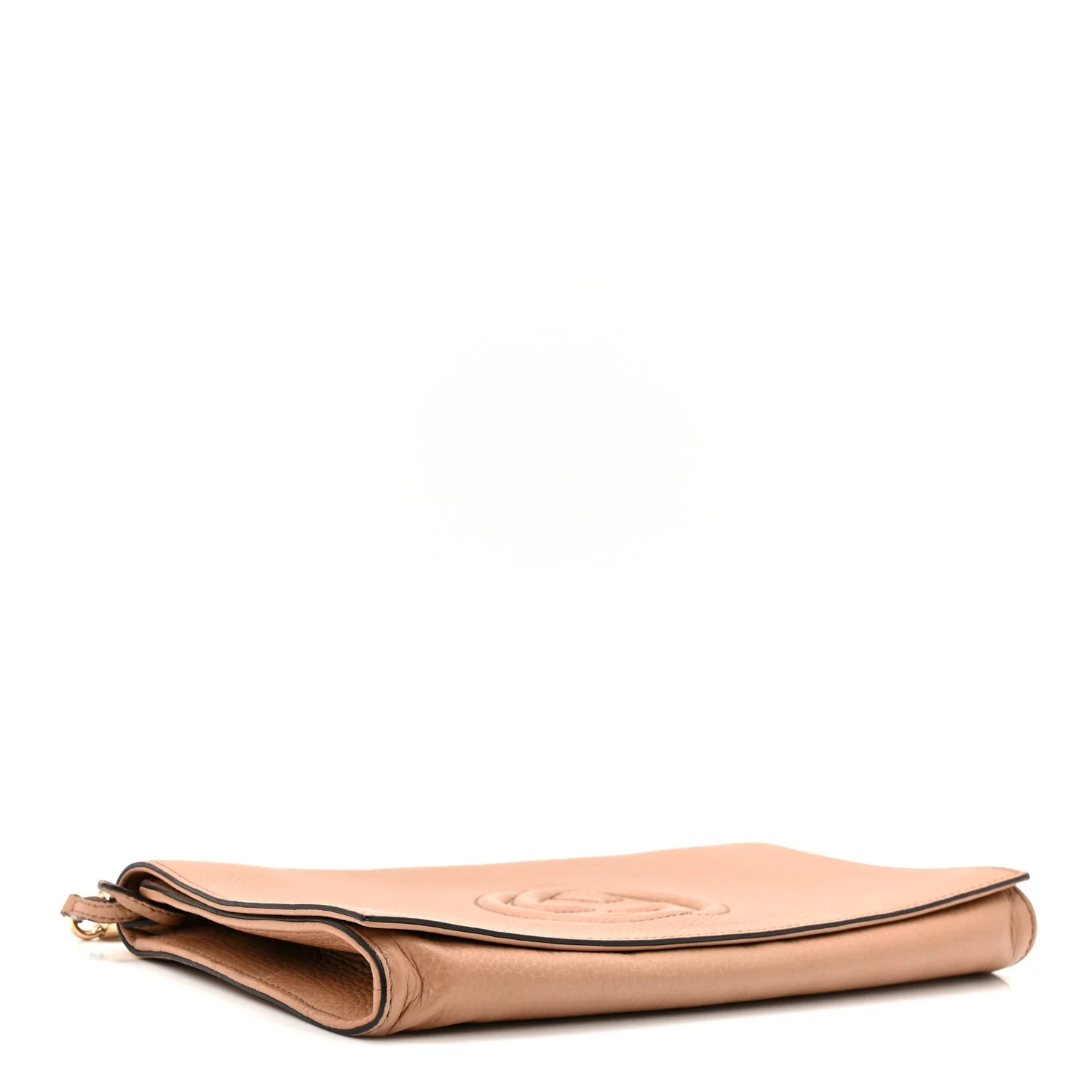 Pebbled Calfskin Medium Soho Clutch Camelia - Image 4