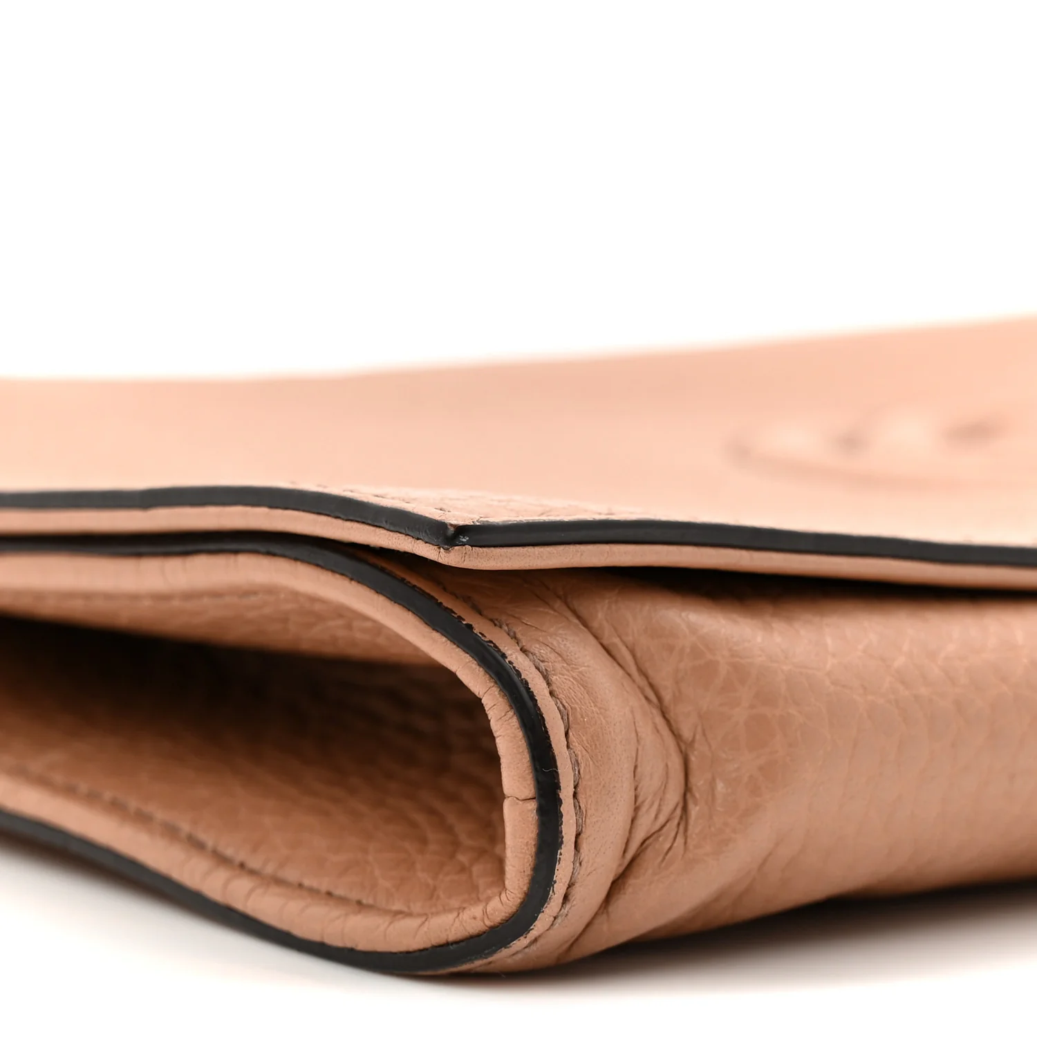 Pebbled Calfskin Medium Soho Clutch Camelia - Image 9