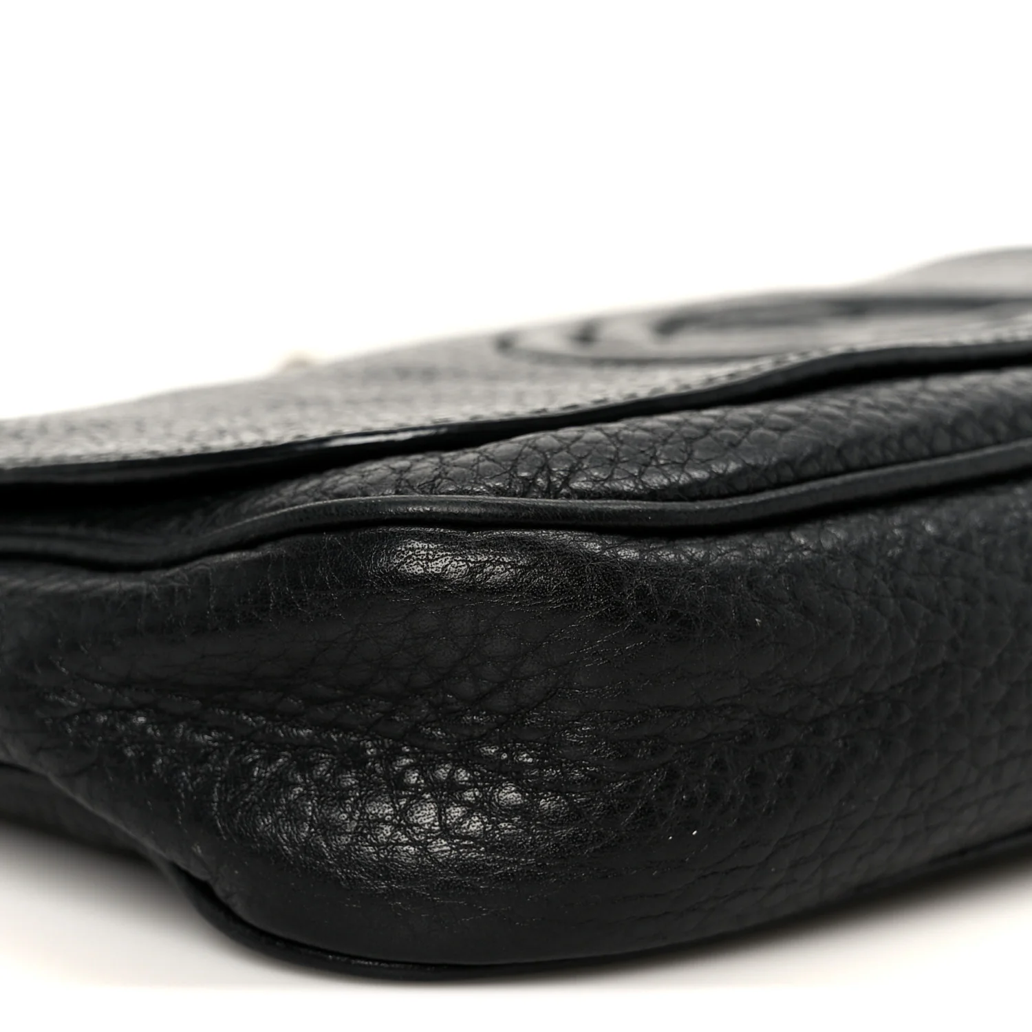 Pebbled Calfskin Medium Soho Flap Crossbody Black - Image 10