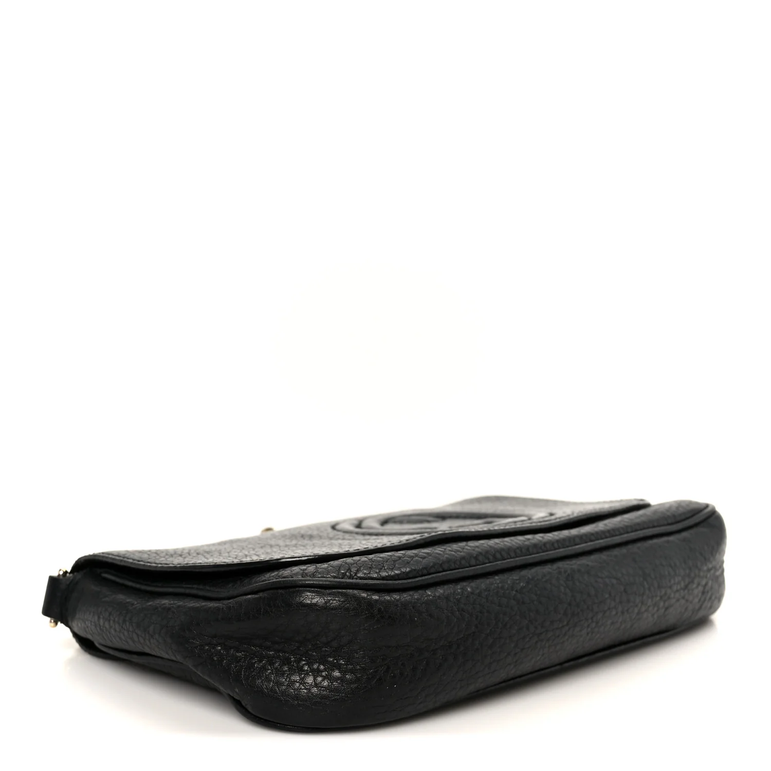 Pebbled Calfskin Medium Soho Flap Crossbody Black - Image 4