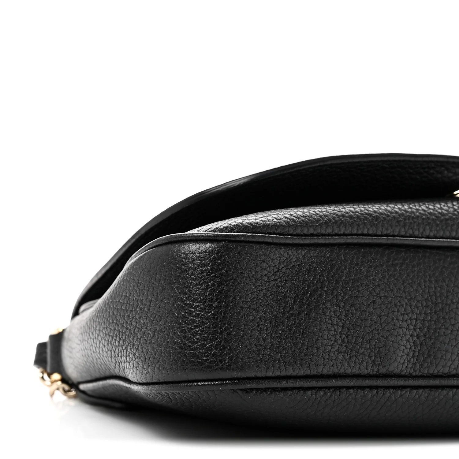 Pebbled Calfskin Medium Soho Flap Crossbody Black - Image 9