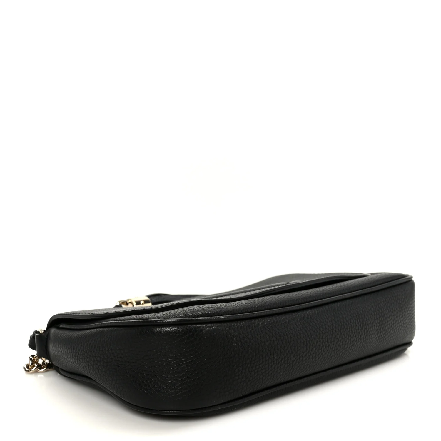 Pebbled Calfskin Medium Soho Flap Crossbody Black - Image 4