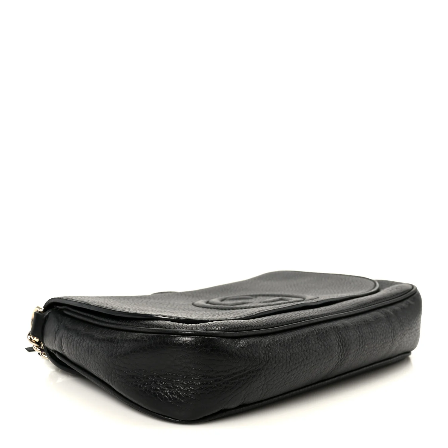Pebbled Calfskin Medium Soho Flap Crossbody Black - Image 4