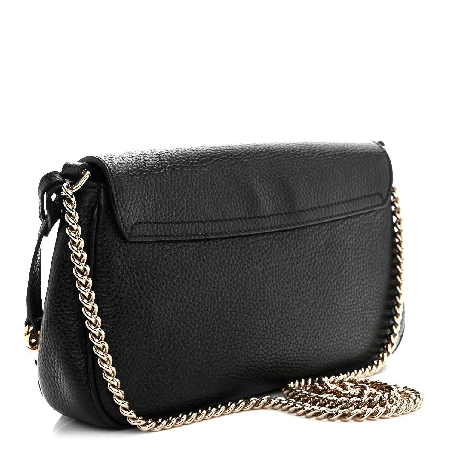 Pebbled Calfskin Medium Soho Flap Crossbody Black - Image 3