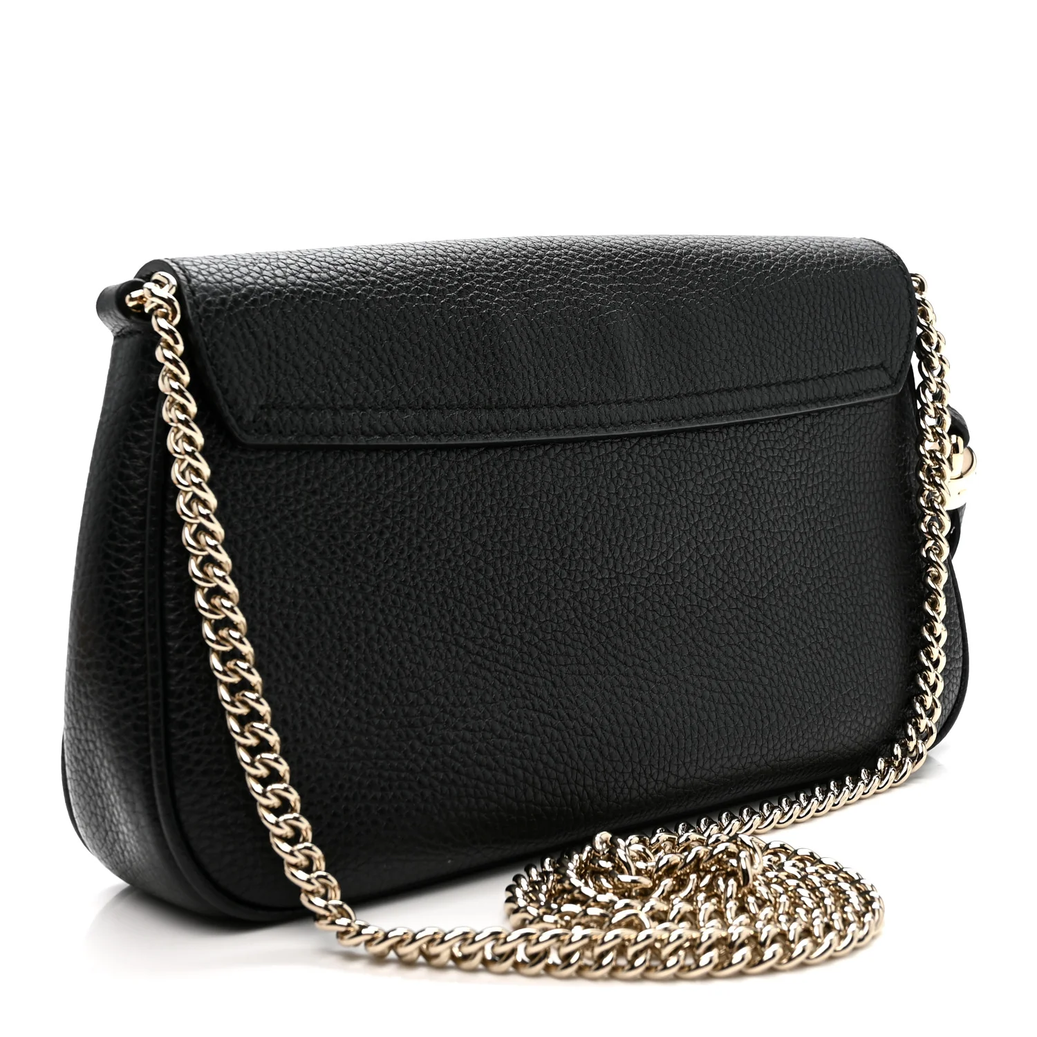Pebbled Calfskin Medium Soho Flap Crossbody Black - Image 3