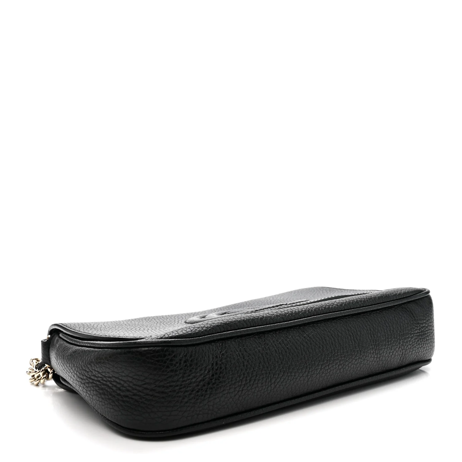 Pebbled Calfskin Medium Soho Flap Crossbody Black - Image 4