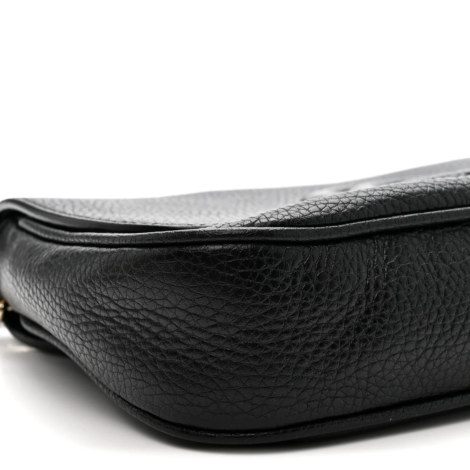 Pebbled Calfskin Medium Soho Flap Crossbody Black - Image 9