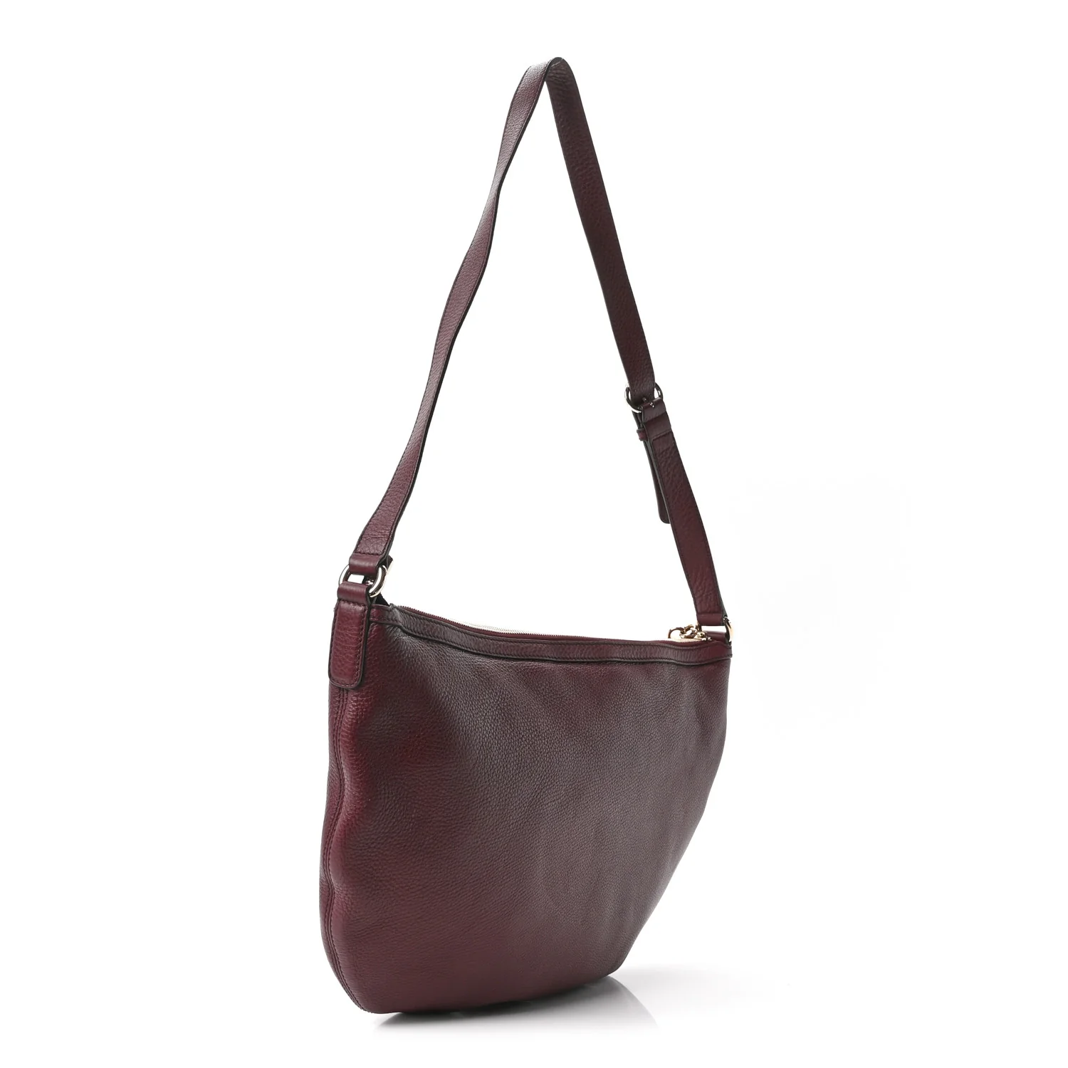 Pebbled Calfskin Medium Soho Hobo Scarlatto - Image 3