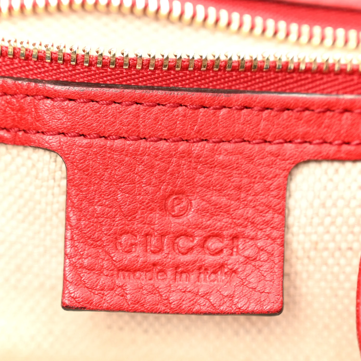 Pebbled Calfskin Medium Soho Shoulder Bag Tabasco Red - Image 6