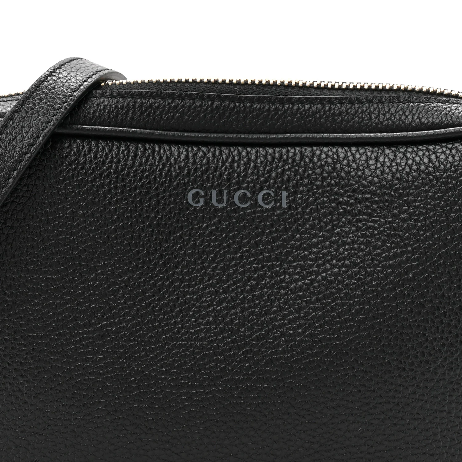 Pebbled Calfskin Shoulder Bag Black - Image 8