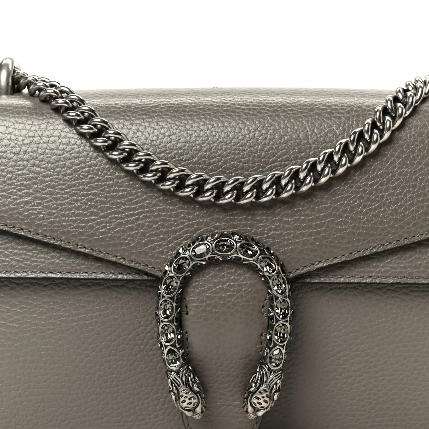 Pebbled Calfskin Small Dionysus Shoulder Bag Dusty Grey - Image 10