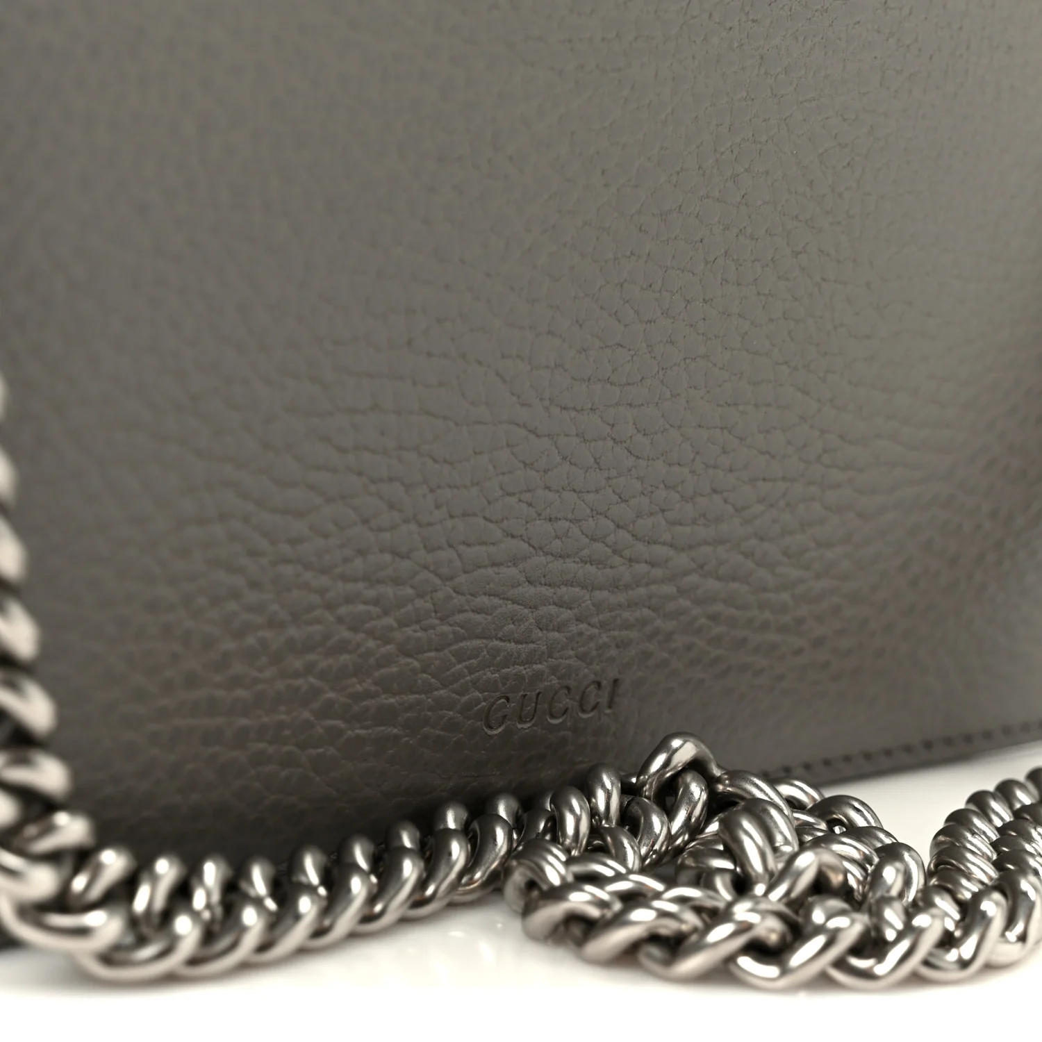 Pebbled Calfskin Small Dionysus Shoulder Bag Dusty Grey - Image 8
