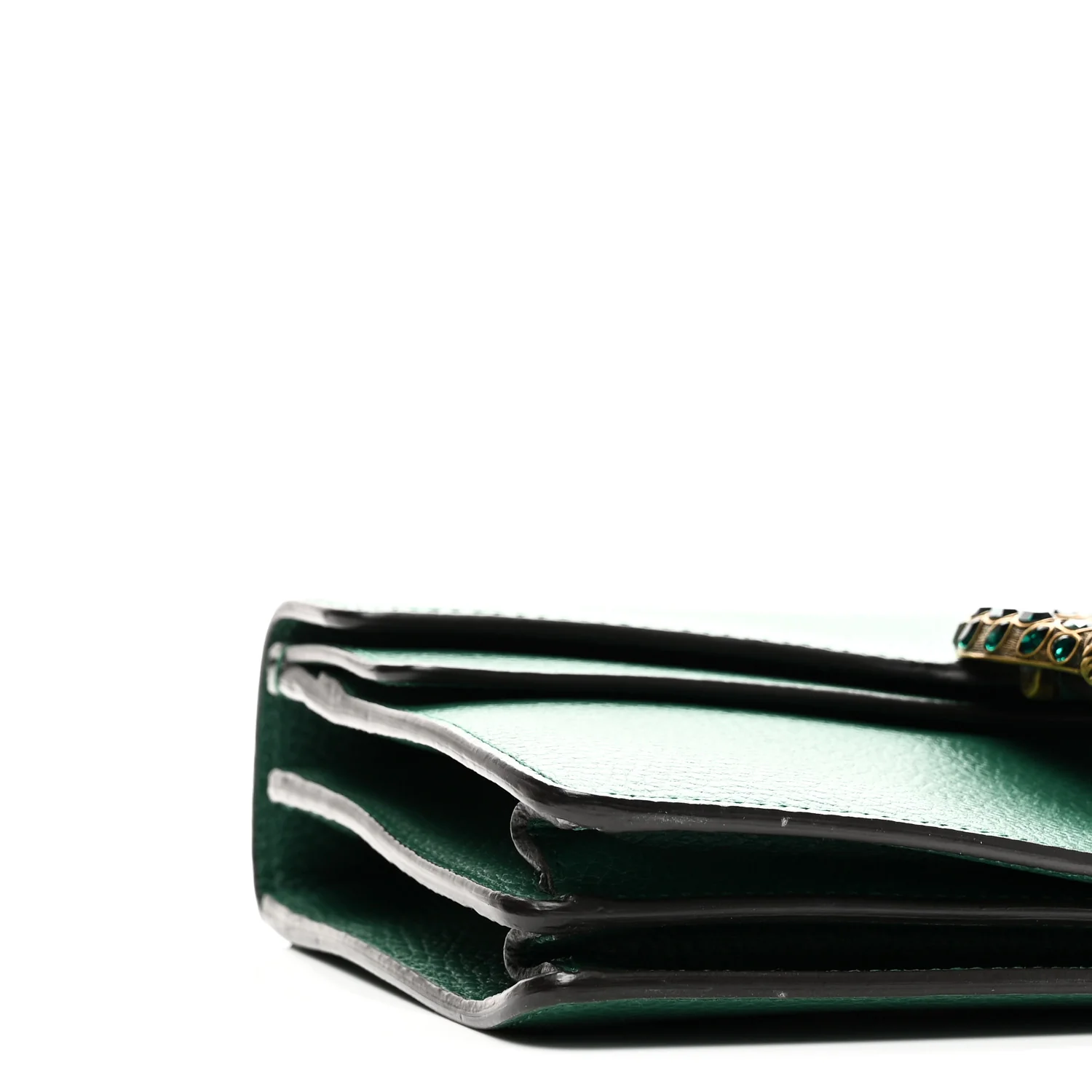 Pebbled Calfskin Small Dionysus Shoulder Bag Emerald - Image 9