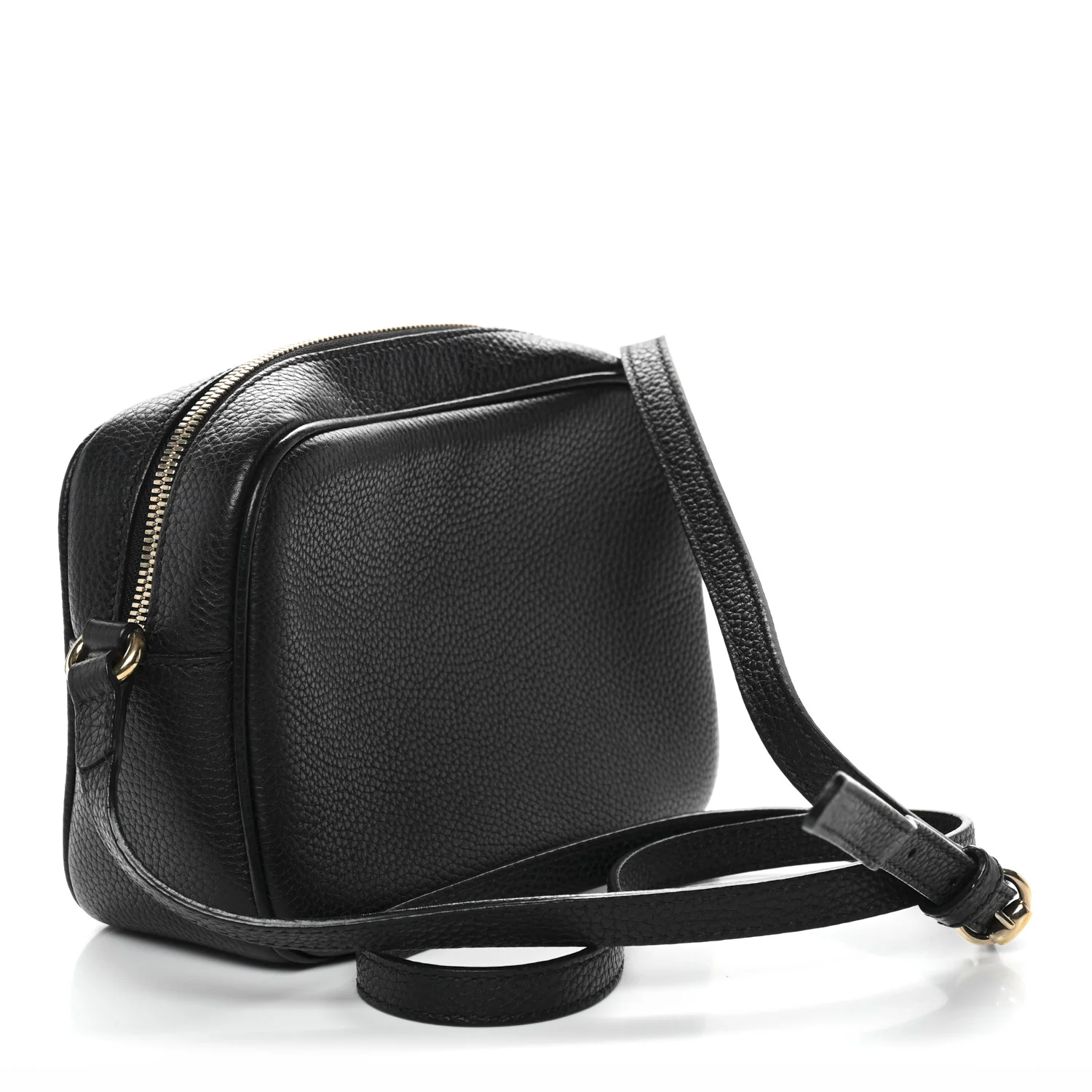 Pebbled Calfskin Small Soho Disco Bag Black - Image 3