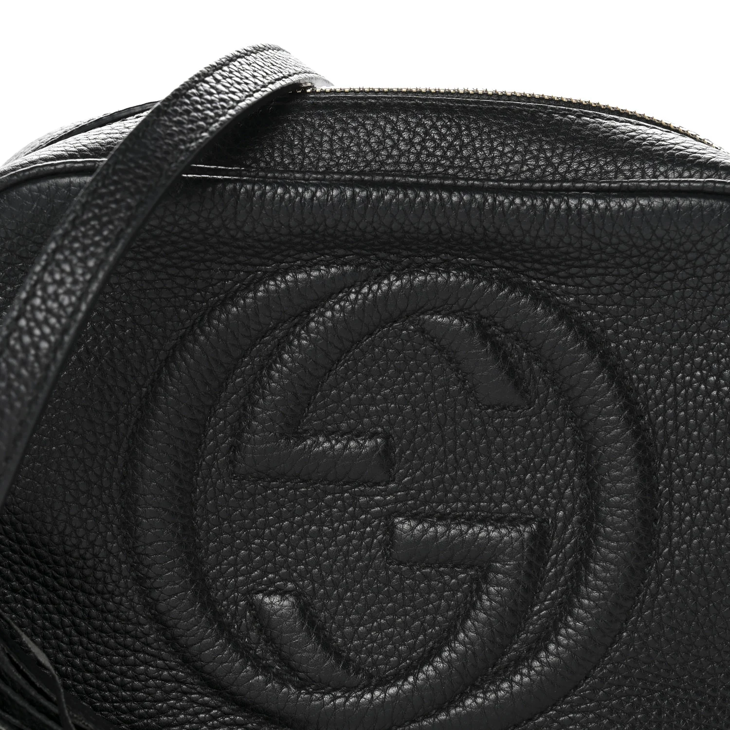 Pebbled Calfskin Small Soho Disco Bag Black - Image 8