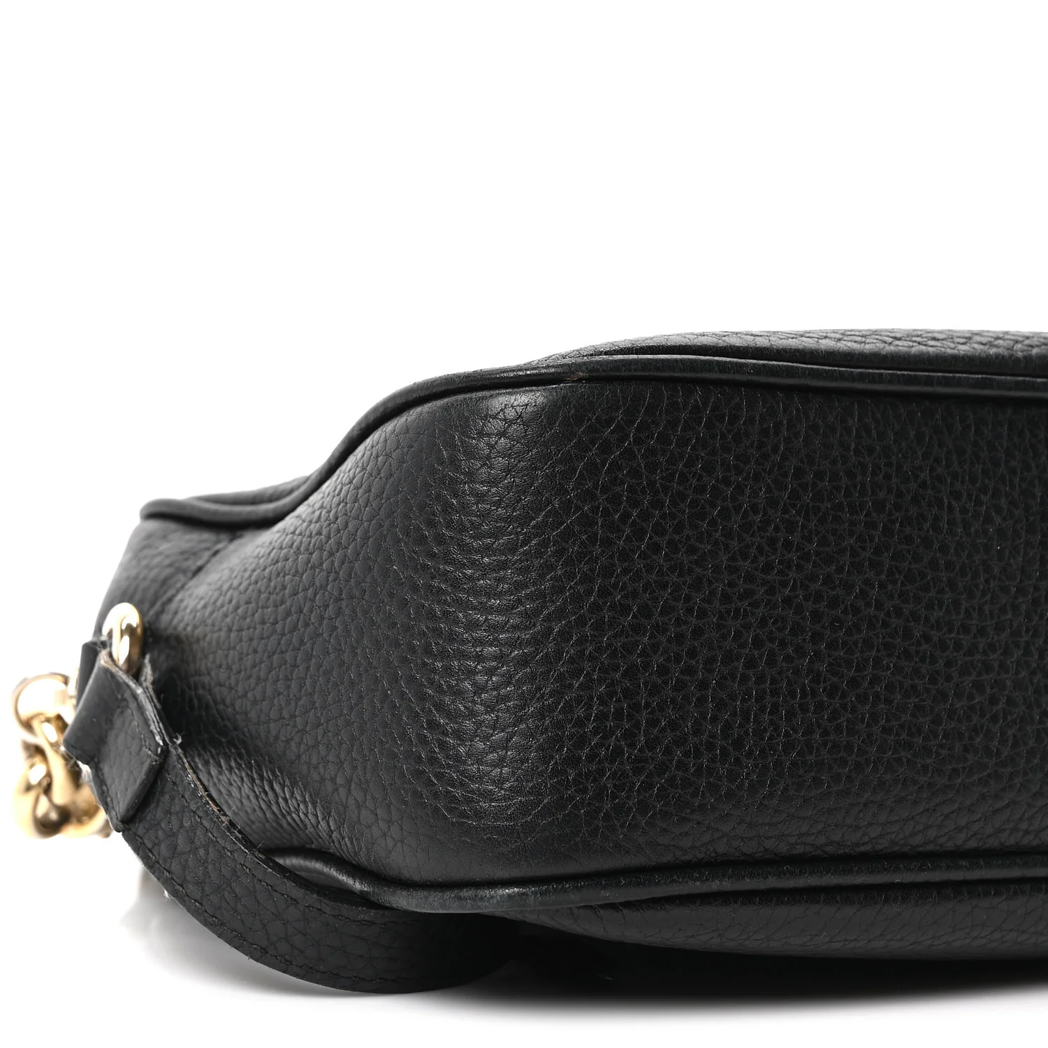 Pebbled Calfskin Small Soho Disco Bag Black - Image 9