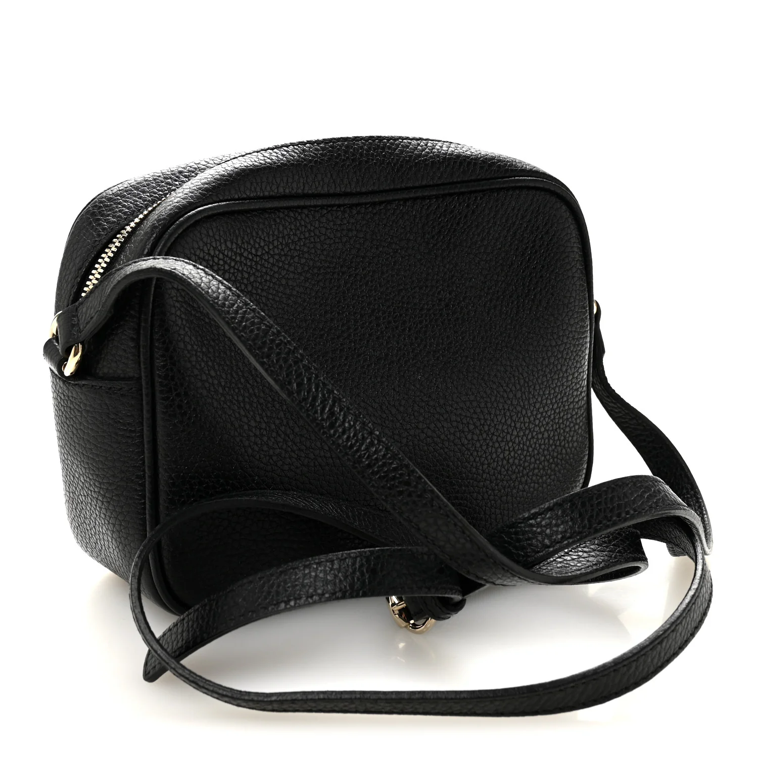 Pebbled Calfskin Small Soho Disco Bag Black - Image 5