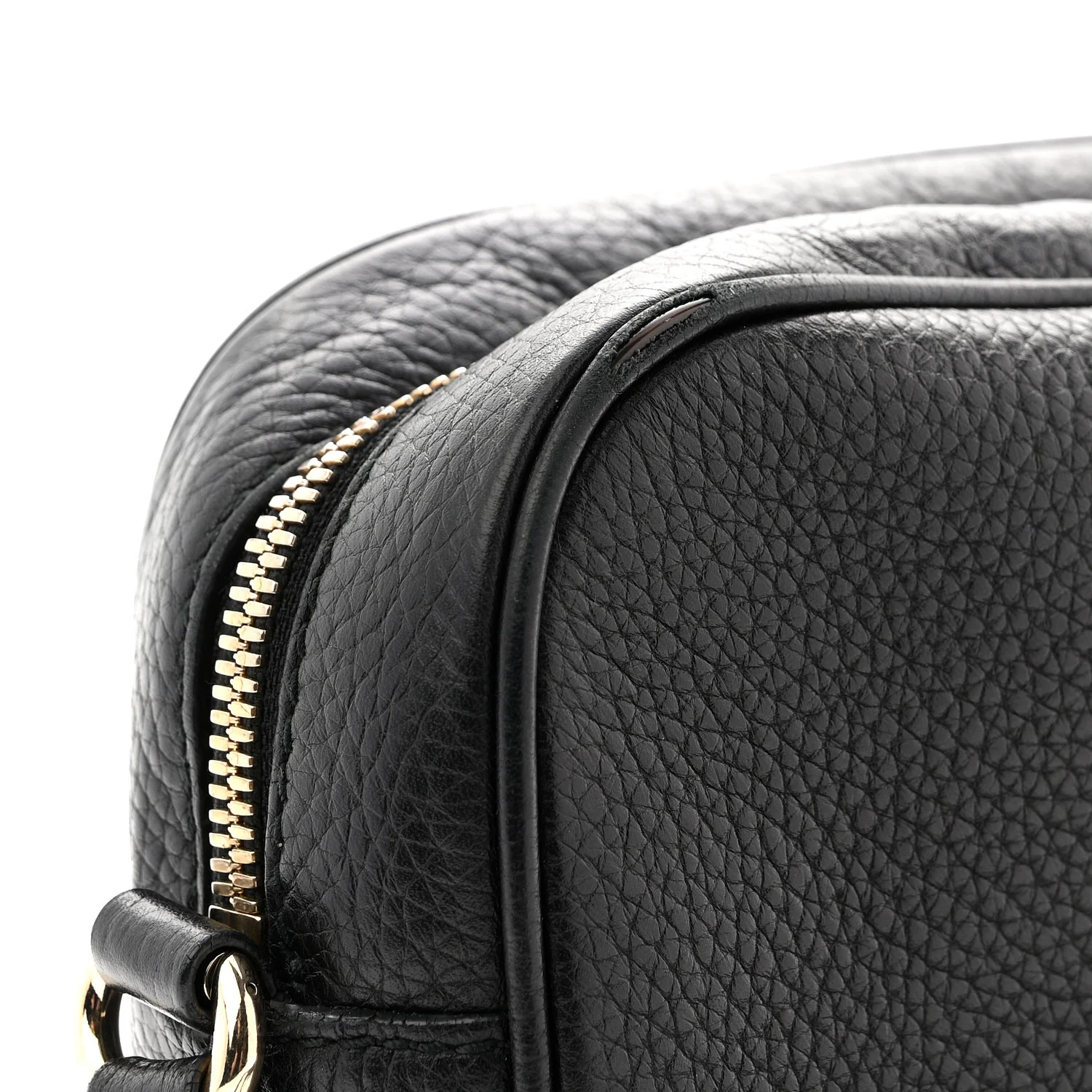 Pebbled Calfskin Small Soho Disco Bag Black - Image 13